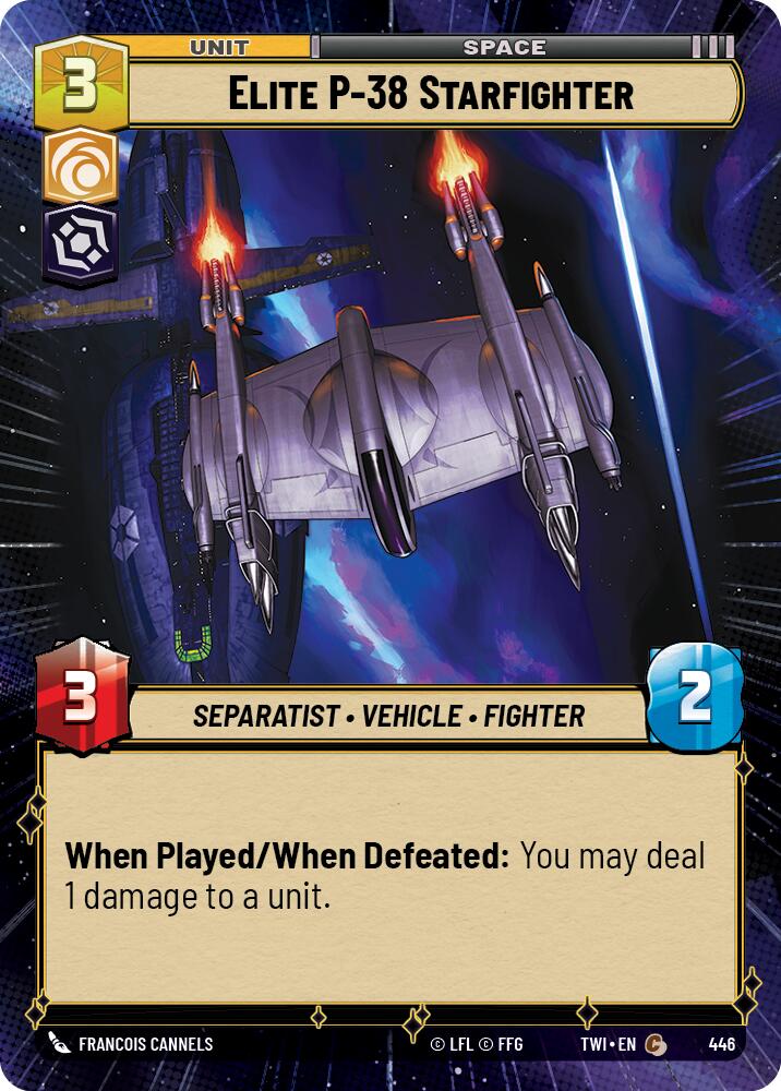 Elite P-38 Starfighter (Hyperspace) (446) [Twilight of the Republic] | BD Cosmos