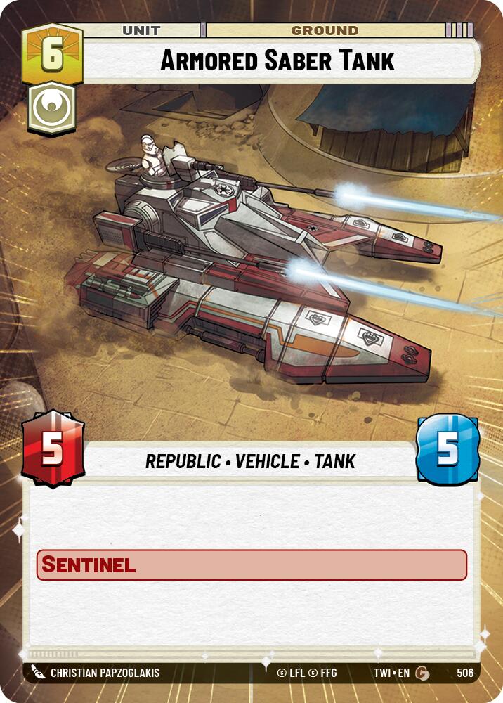 Armored Saber Tank (Hyperspace) (506) [Twilight of the Republic] | BD Cosmos