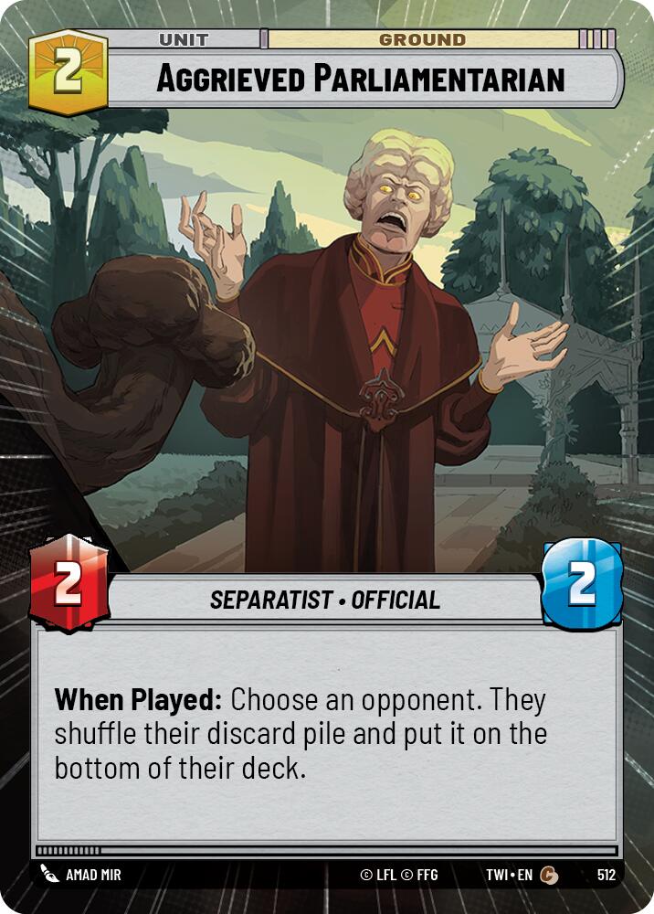 Aggrieved Parliamentarian (Hyperspace) (512) [Twilight of the Republic] | BD Cosmos