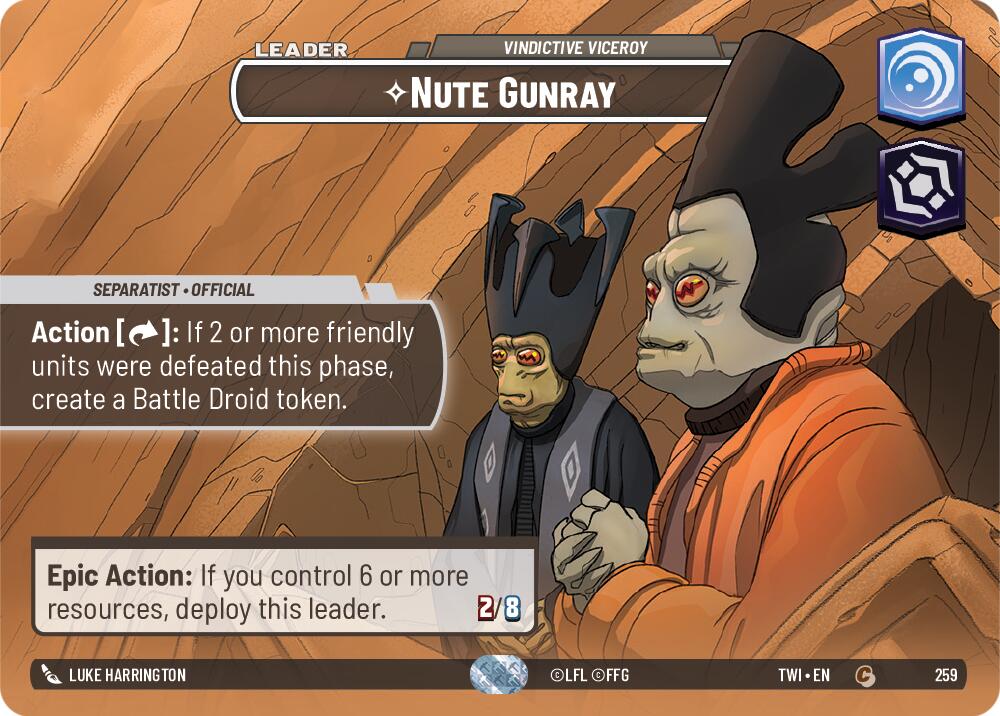 Nute Gunray - Vindictive Viceroy (Showcase) (259) [Twilight of the Republic] | BD Cosmos