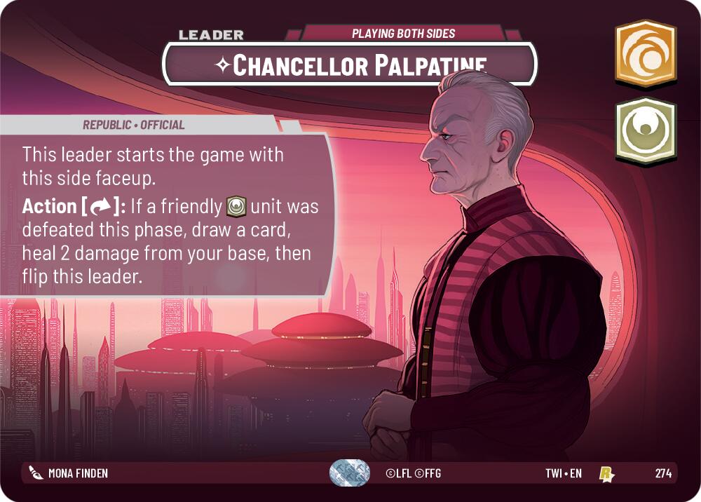 Chancellor Palpatine - Playing Both Sides (Showcase) (274) [Twilight of the Republic] | BD Cosmos