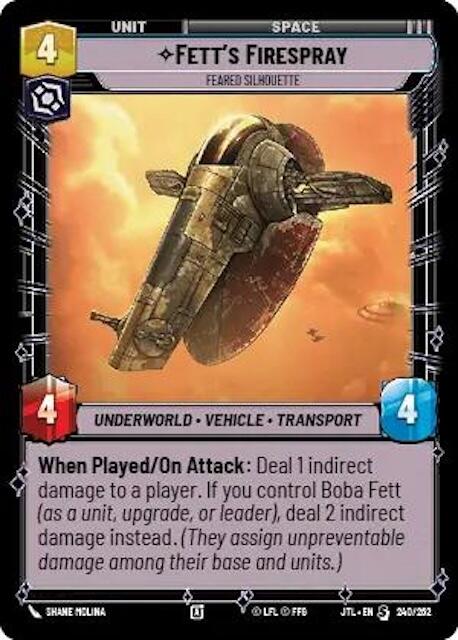 Fett's Firespray - Feared Silhouette (240/257) [Jump to Lightspeed] | BD Cosmos