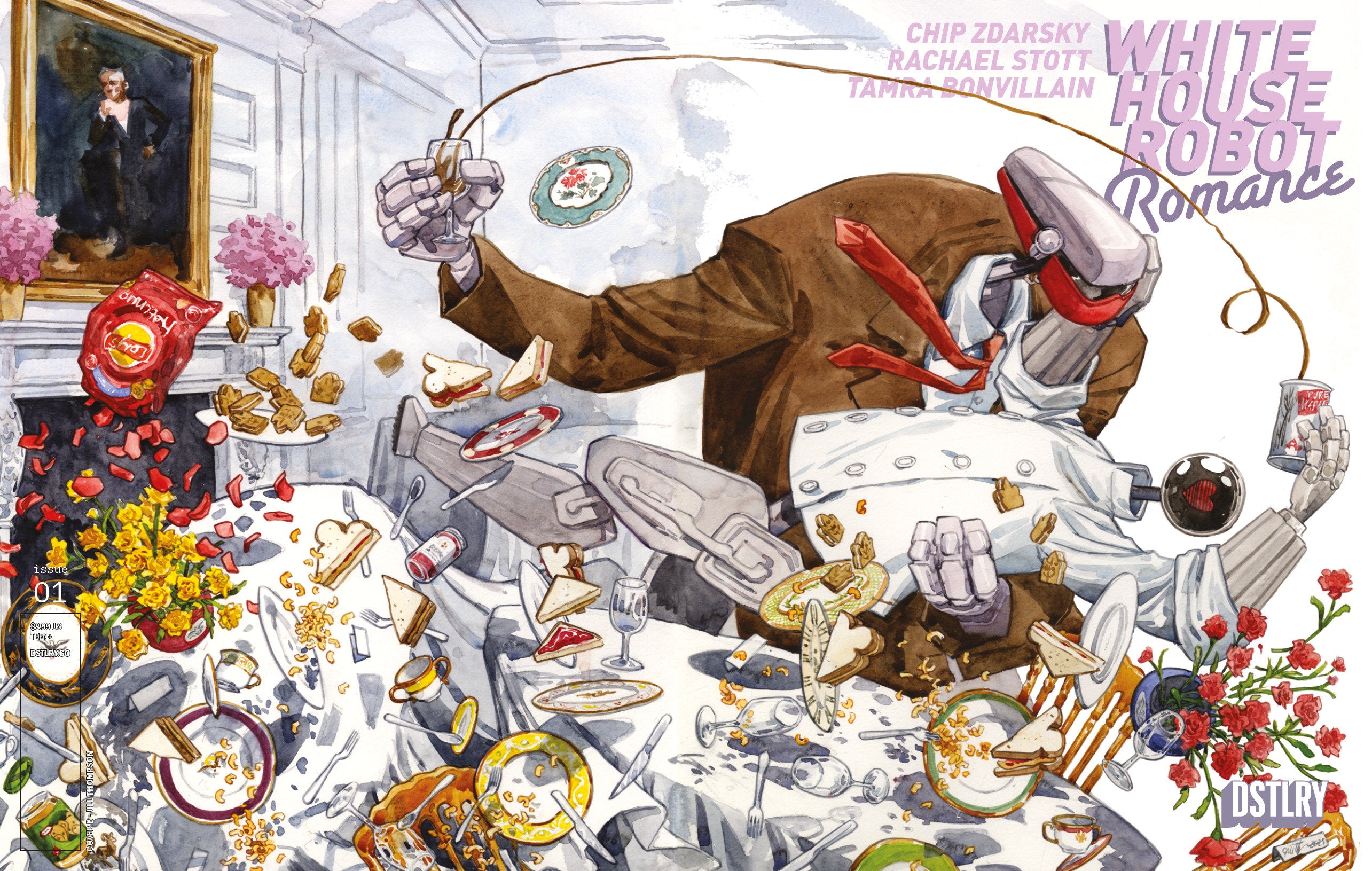 White House Robot Romance #1 Jill Thompson Variant | BD Cosmos