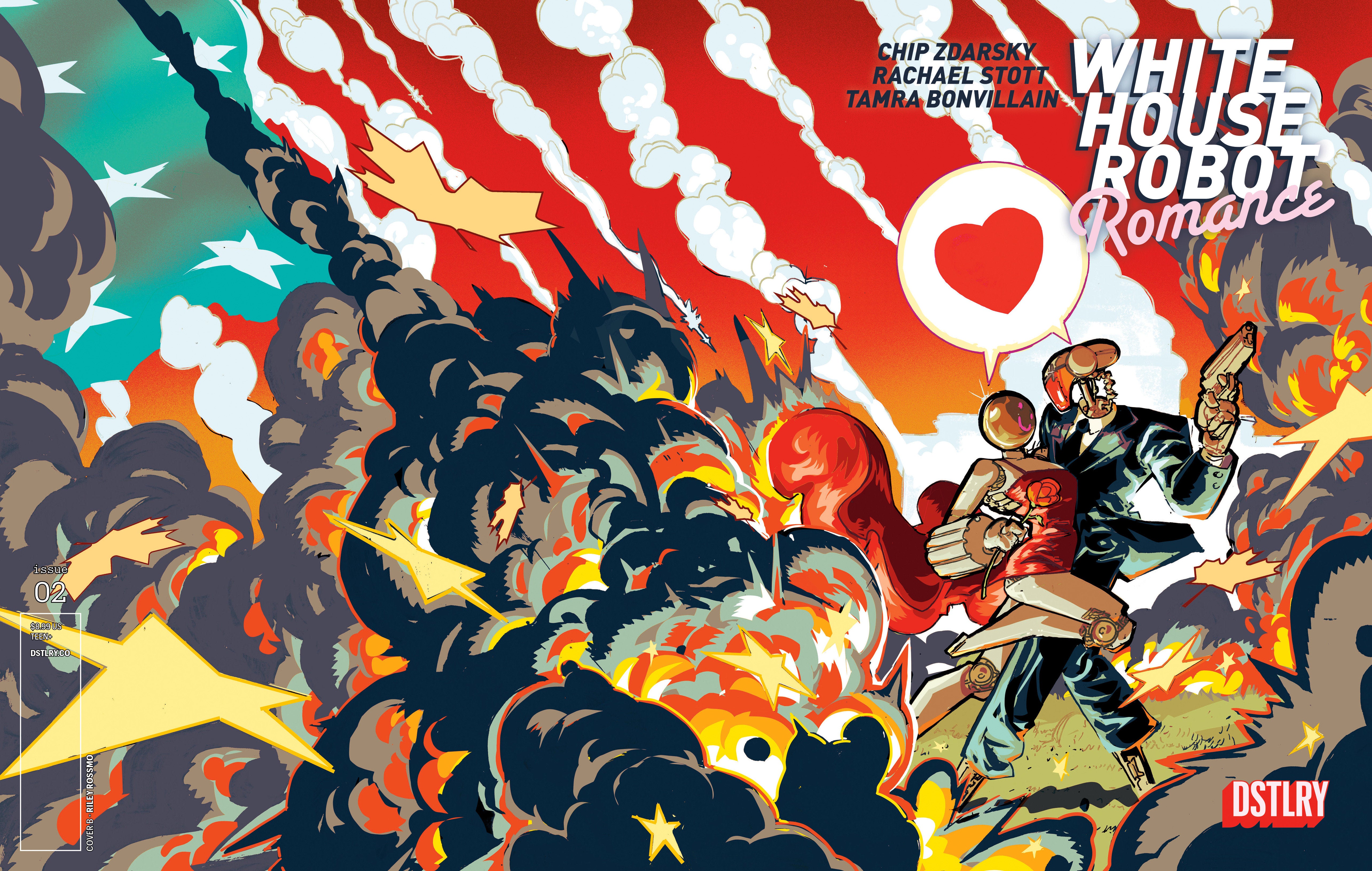 White House Robot Romance #2 Cover B Riley Rossmo Variant | BD Cosmos