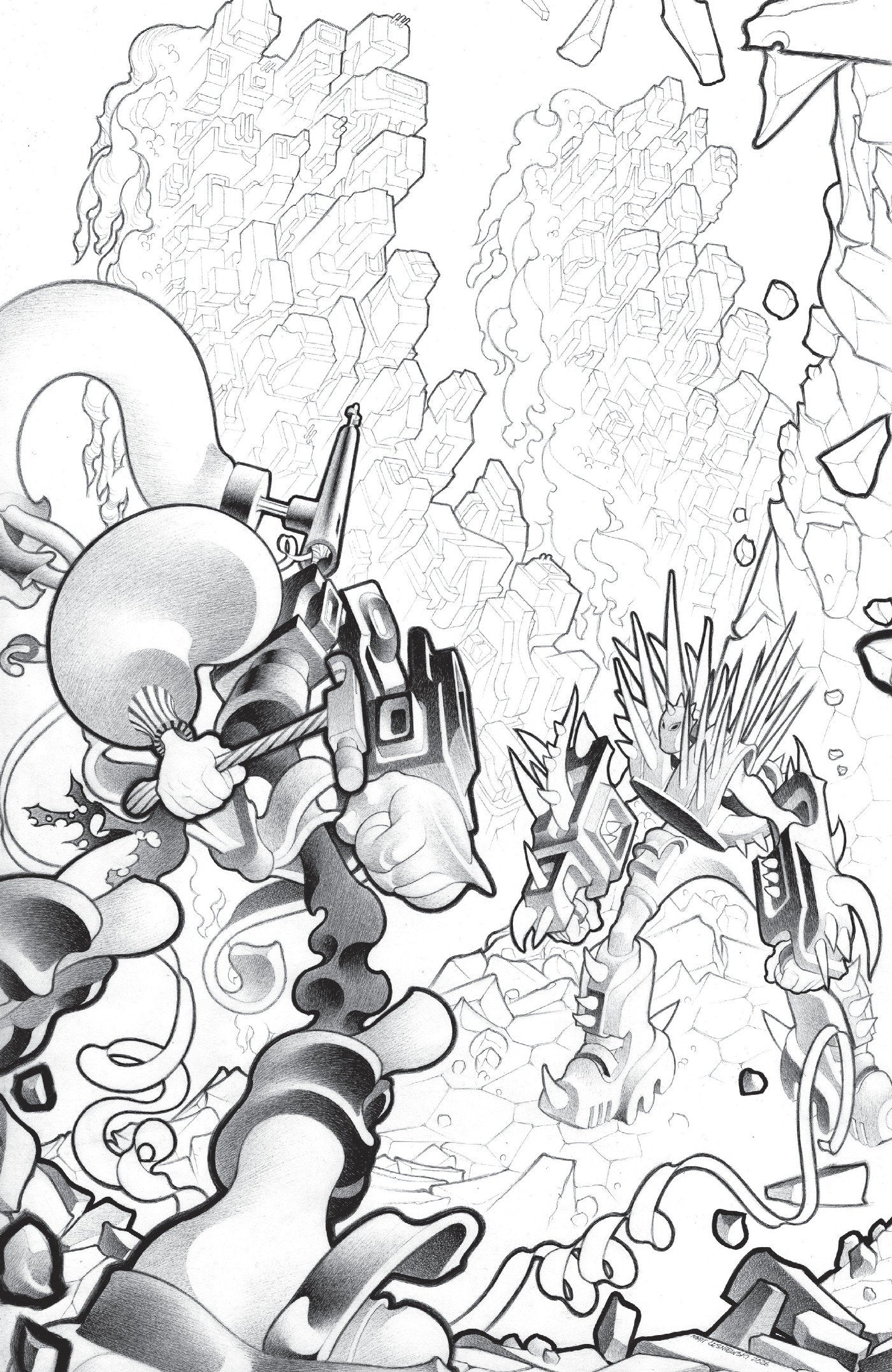Faceless And The Family Maze Of The Mechanical Aliens #2 Oni C 1:10 Lesniewski B&W 08/12/2026 | BD Cosmos