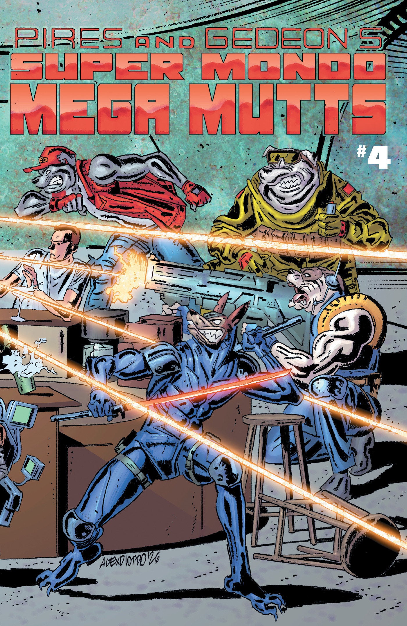 Super Mondo Mega Mutts #4 Cover B Alex Diotto Variant | BD Cosmos