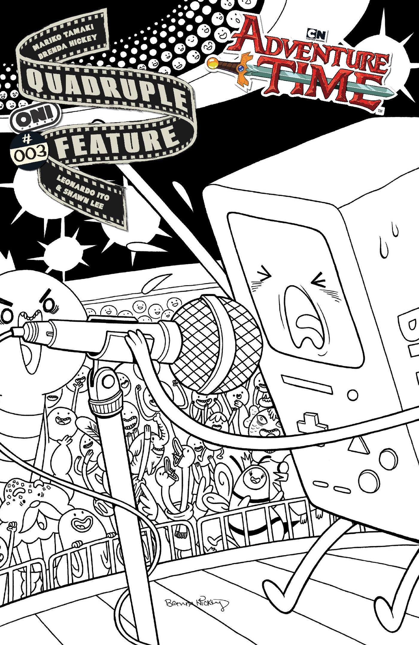 Adventure Time Quadruple Feature #3 Oni D Inc 1:20 Hickey B&W 09/09/2026 | BD Cosmos