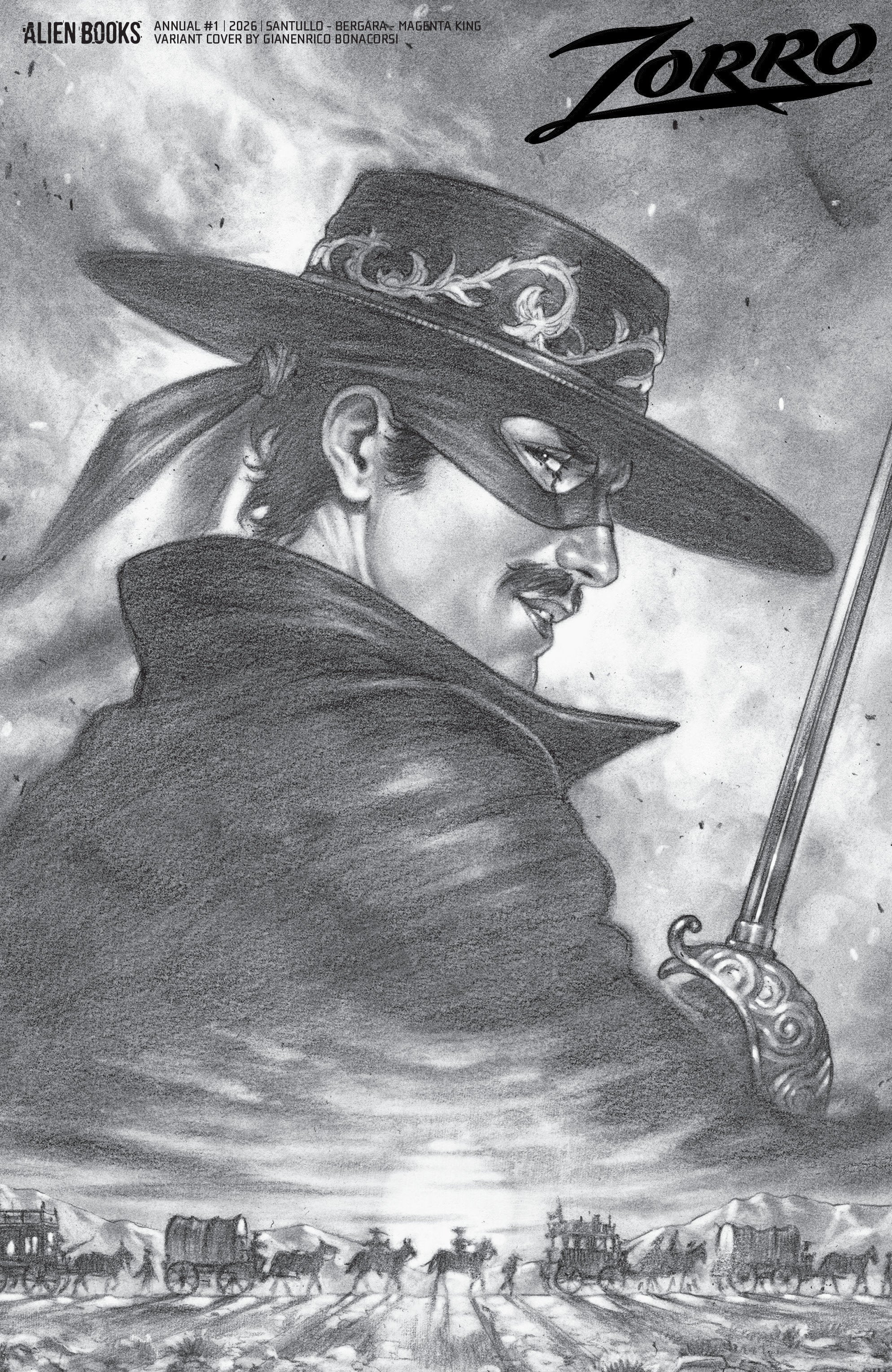 Zorro Annual #1 IDW D Bonacorsi B&W 12/16/2026 | BD Cosmos
