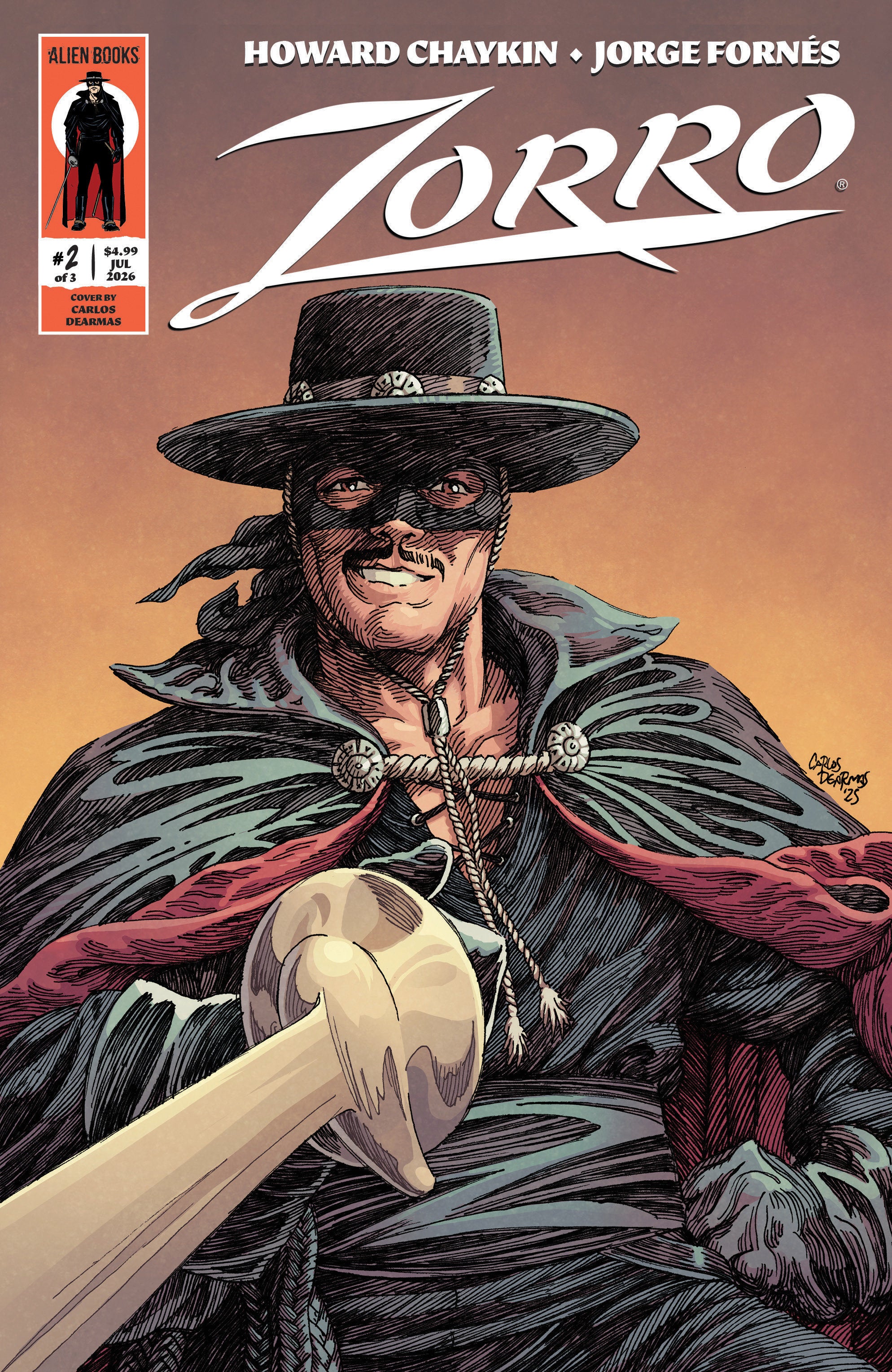 Zorro #2 IDW Alien B Dearmas 07/01/2026 | BD Cosmos