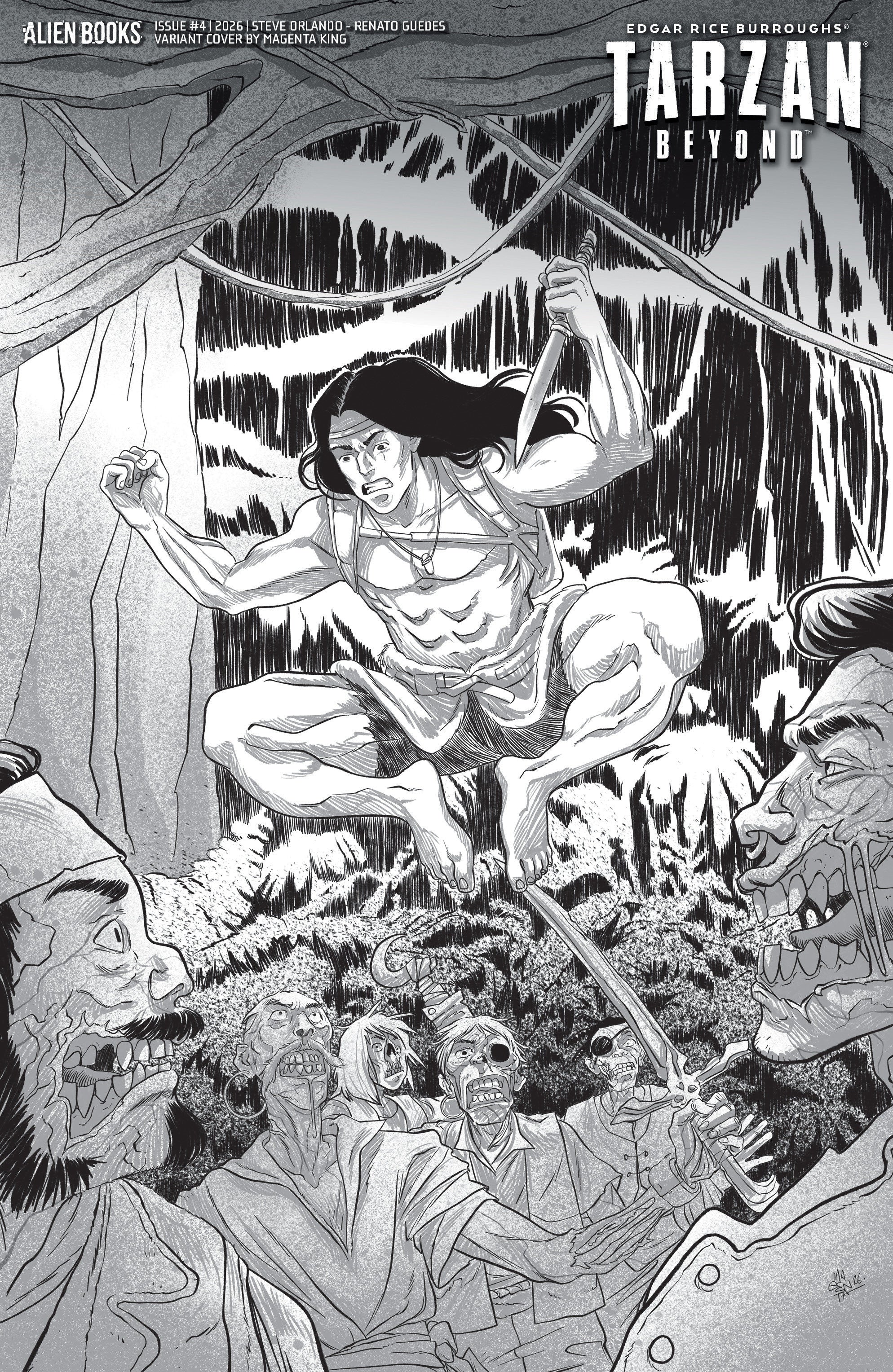 Tarzan Beyond #4 IDW D King B&W 10/21/2026 | BD Cosmos