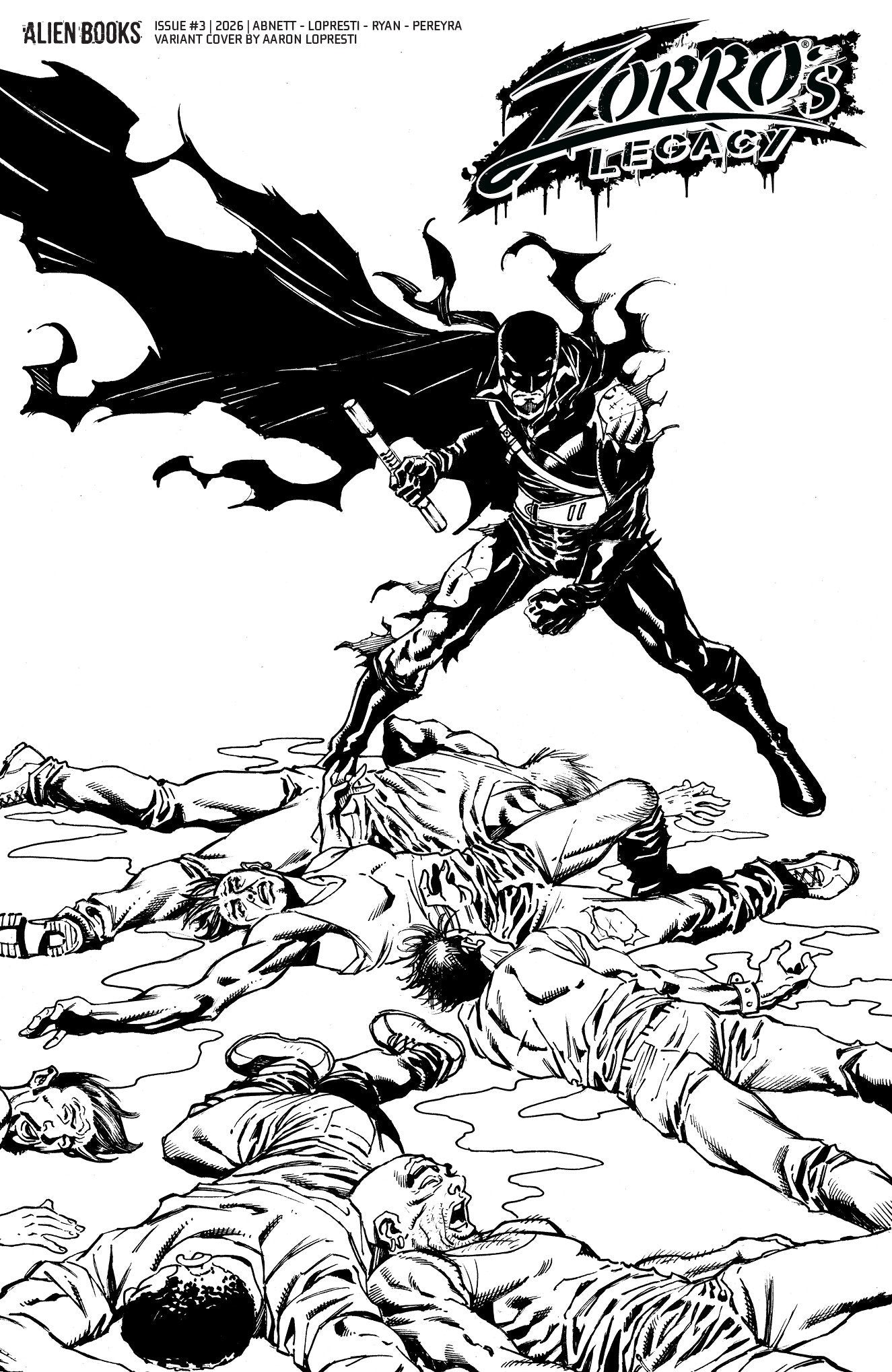 Zorro's Legacy #3 IDW D Lopresti B&W 09/30/2026 | BD Cosmos