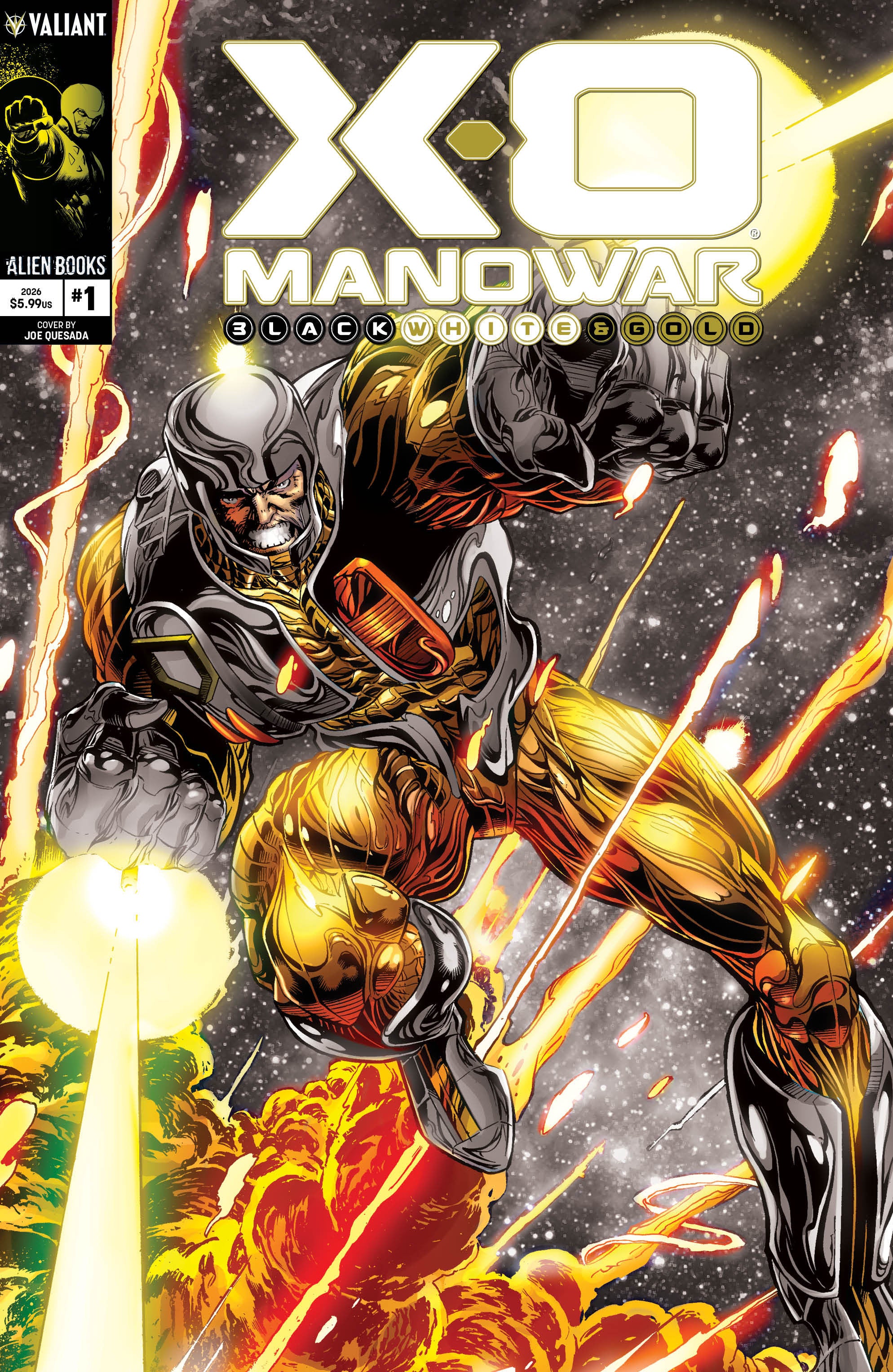 X O Manowar B&W&G #1 IDW B Quesada B&W&G 10/21/2026 | BD Cosmos