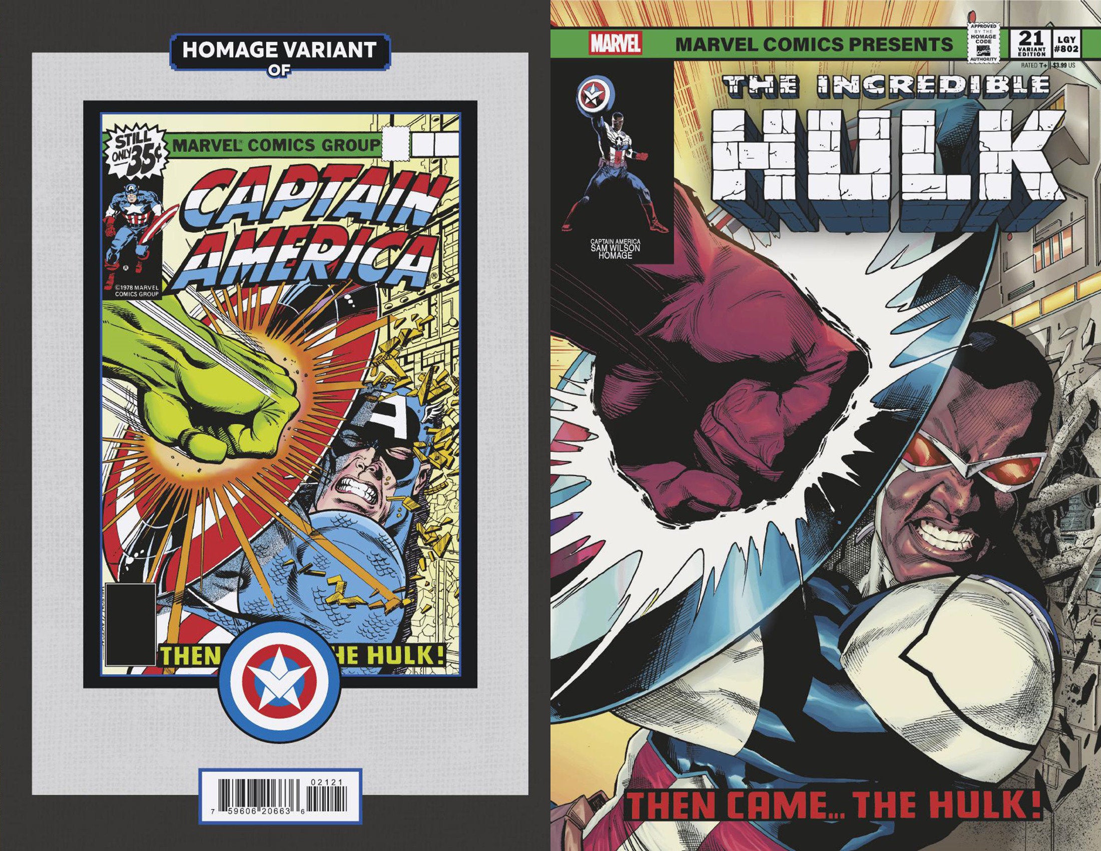 Incredible Hulk #21 Geoff Shaw Captain America Sam Wilson Homage Variant | BD Cosmos