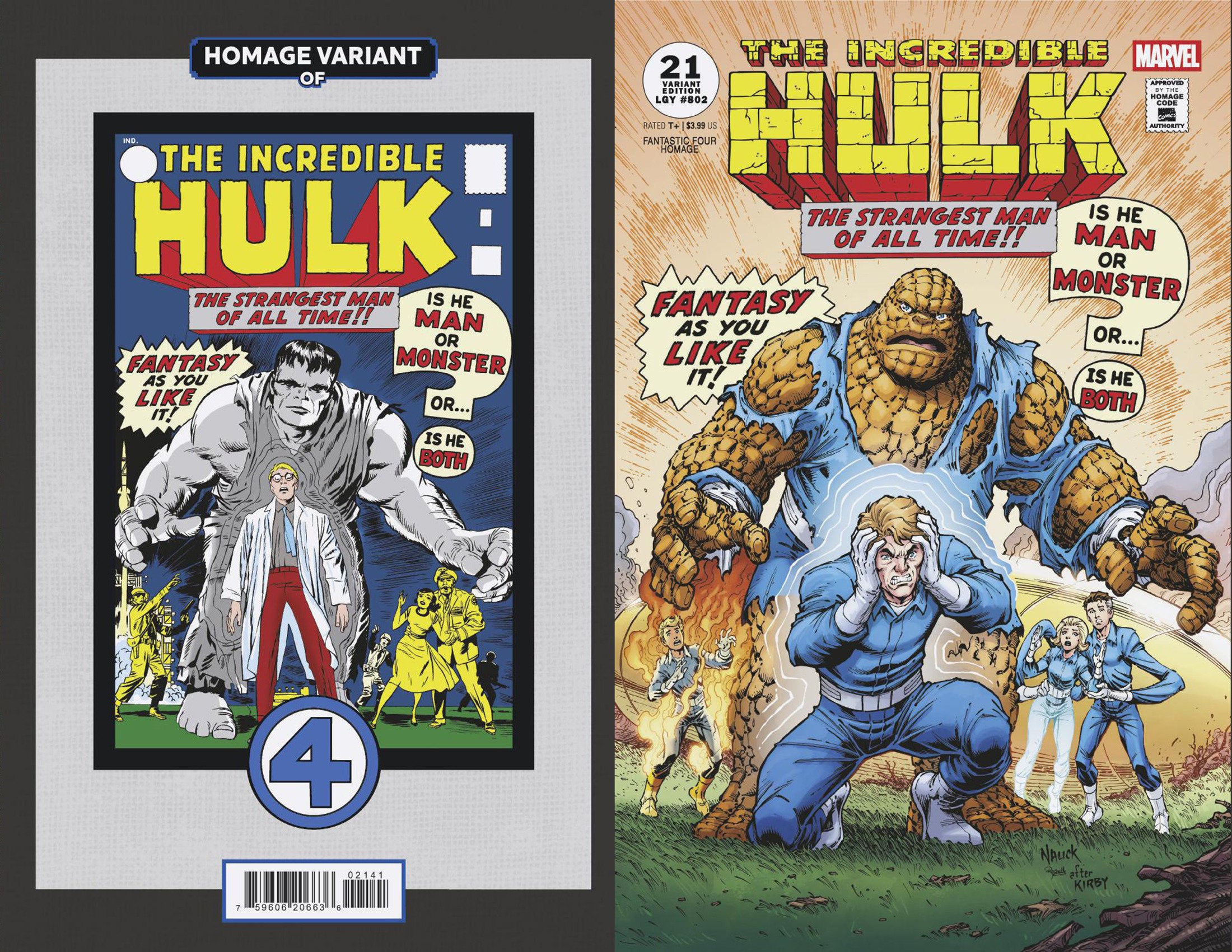 Incredible Hulk #21 Todd Nauck Fantastic Four Homage Variant | BD Cosmos