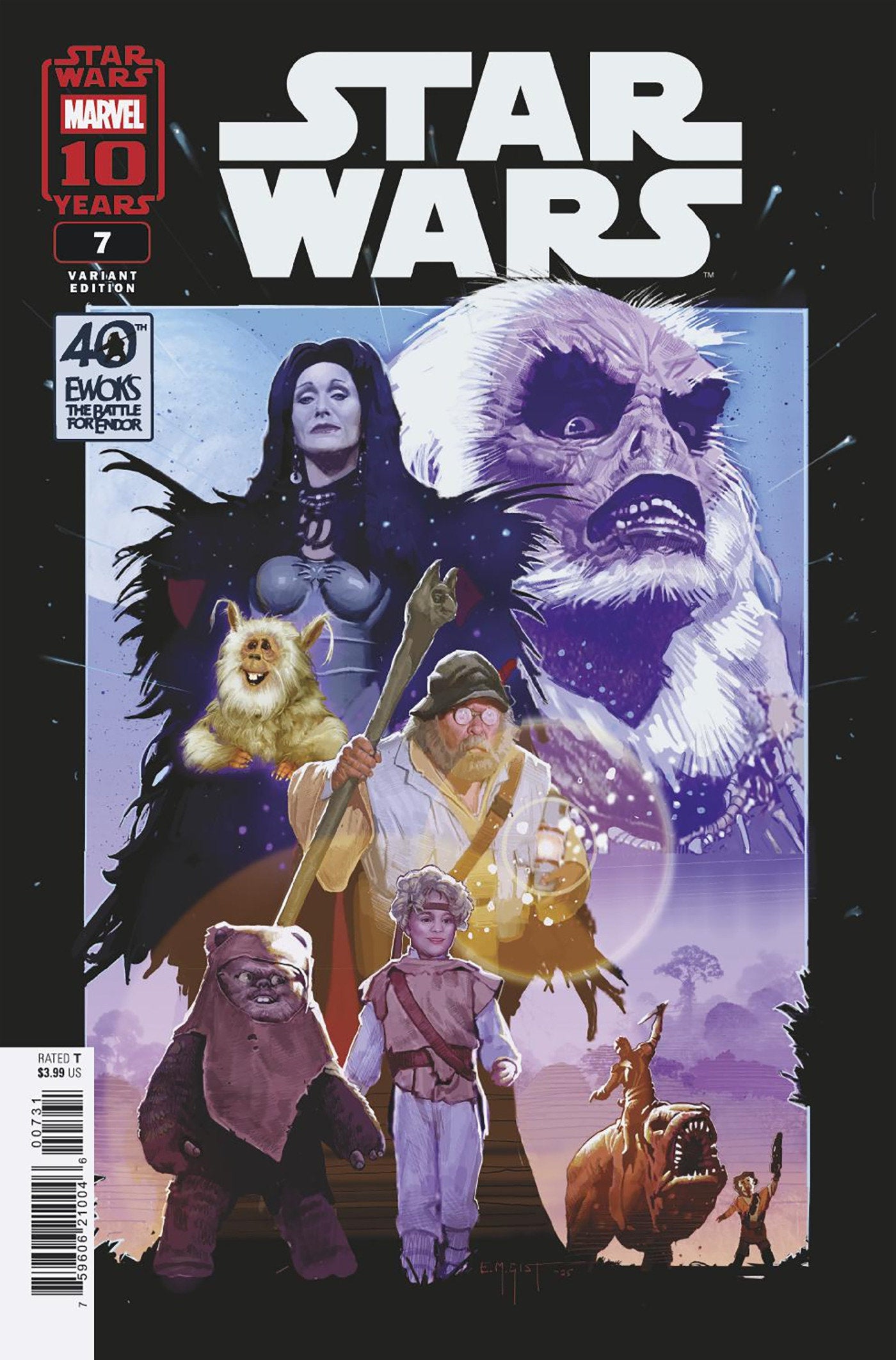 Star Wars #7 E.M. Gist Battle For Endor 40 Th Anniversary Variant | BD Cosmos