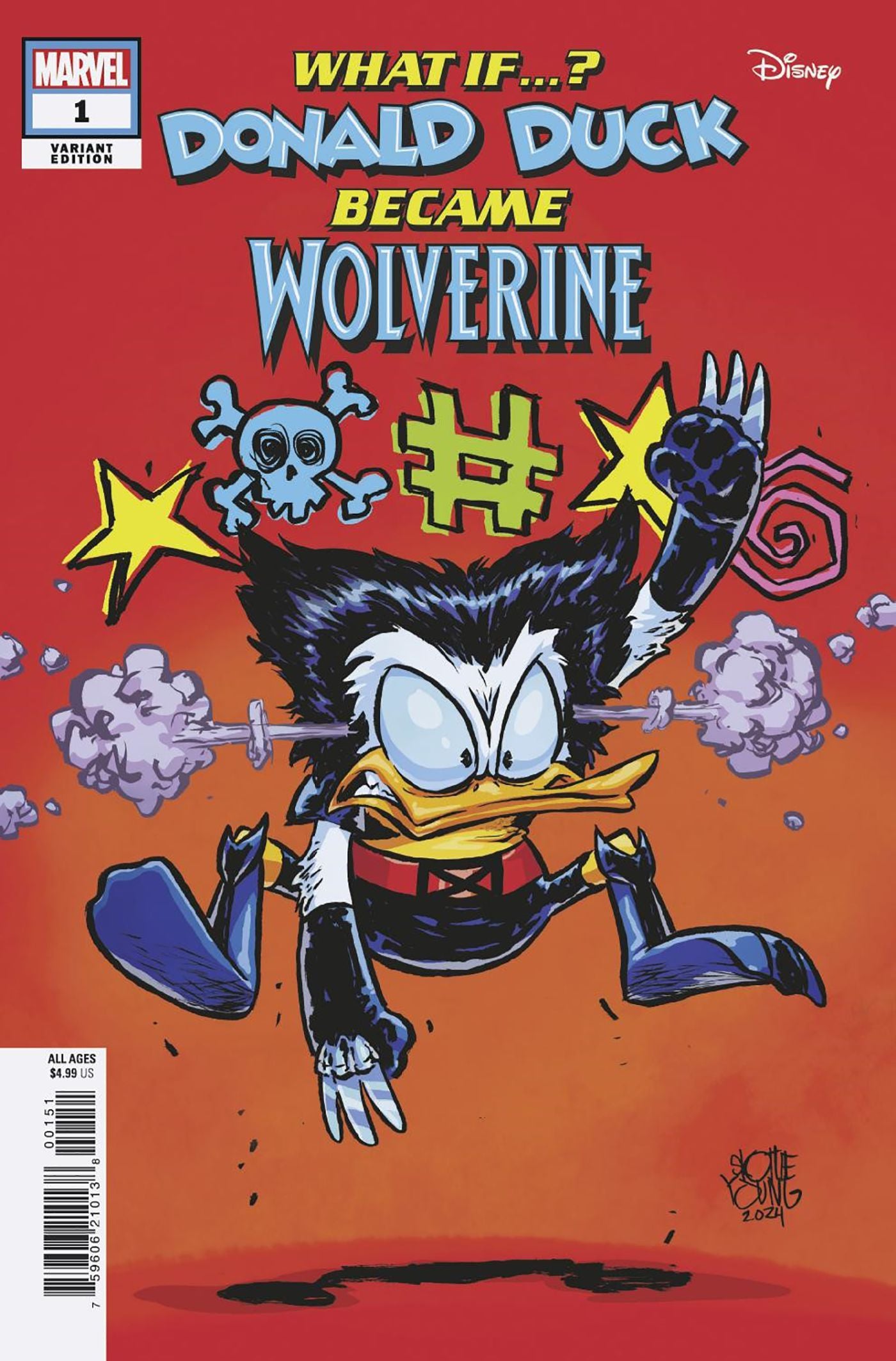 What If...? Donald Duck Became Wolverine #1 E Marvel Skottie Young Release 07/31/2024 | BD Cosmos