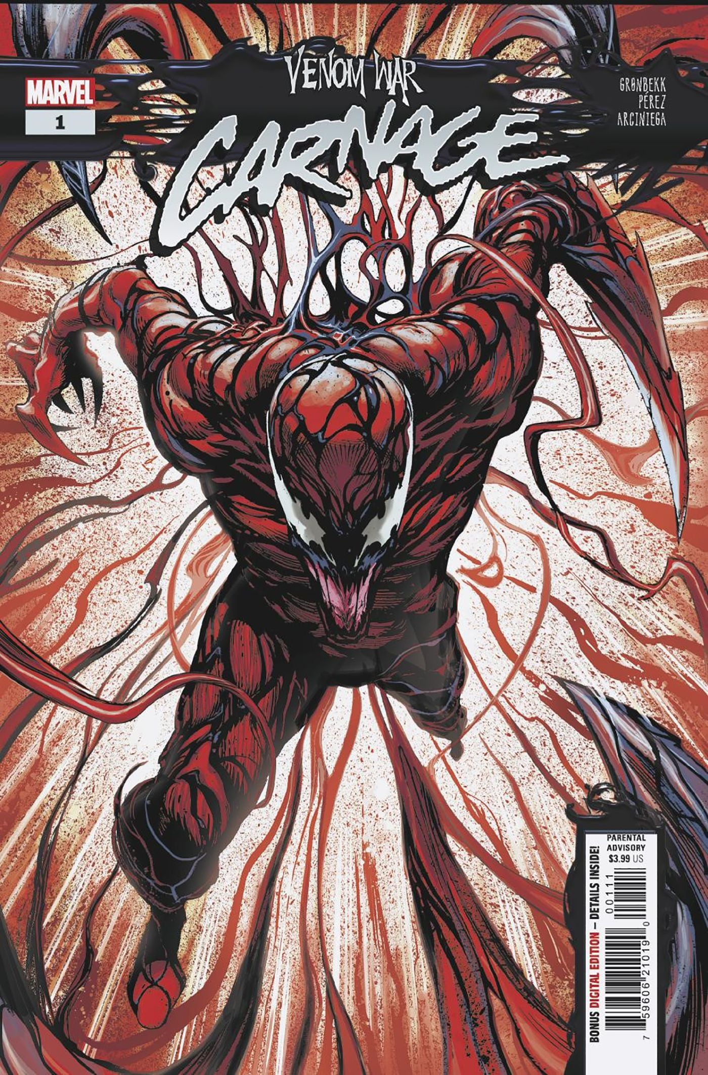 Venom War Carnage #1 A Marvel 08/21/2024 | BD Cosmos