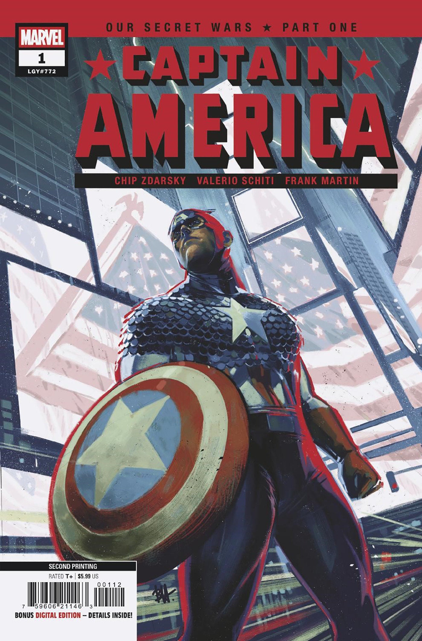 Captain America #1 Ben Harvey 2nd Print 08/13/2025 | BD Cosmos