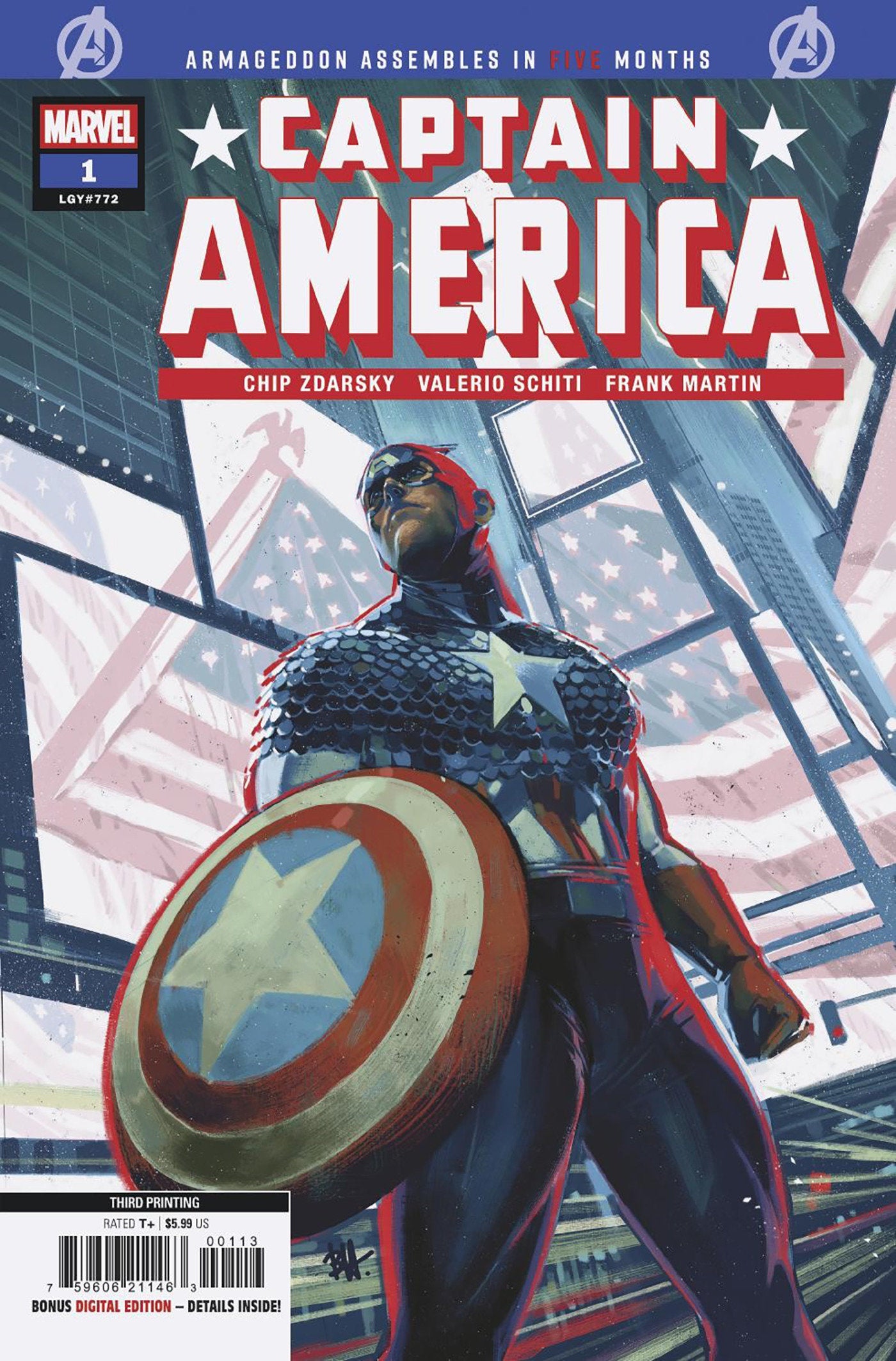 Captain America #1 Ben Harvey 3rd Print 01/28/2026 | BD Cosmos