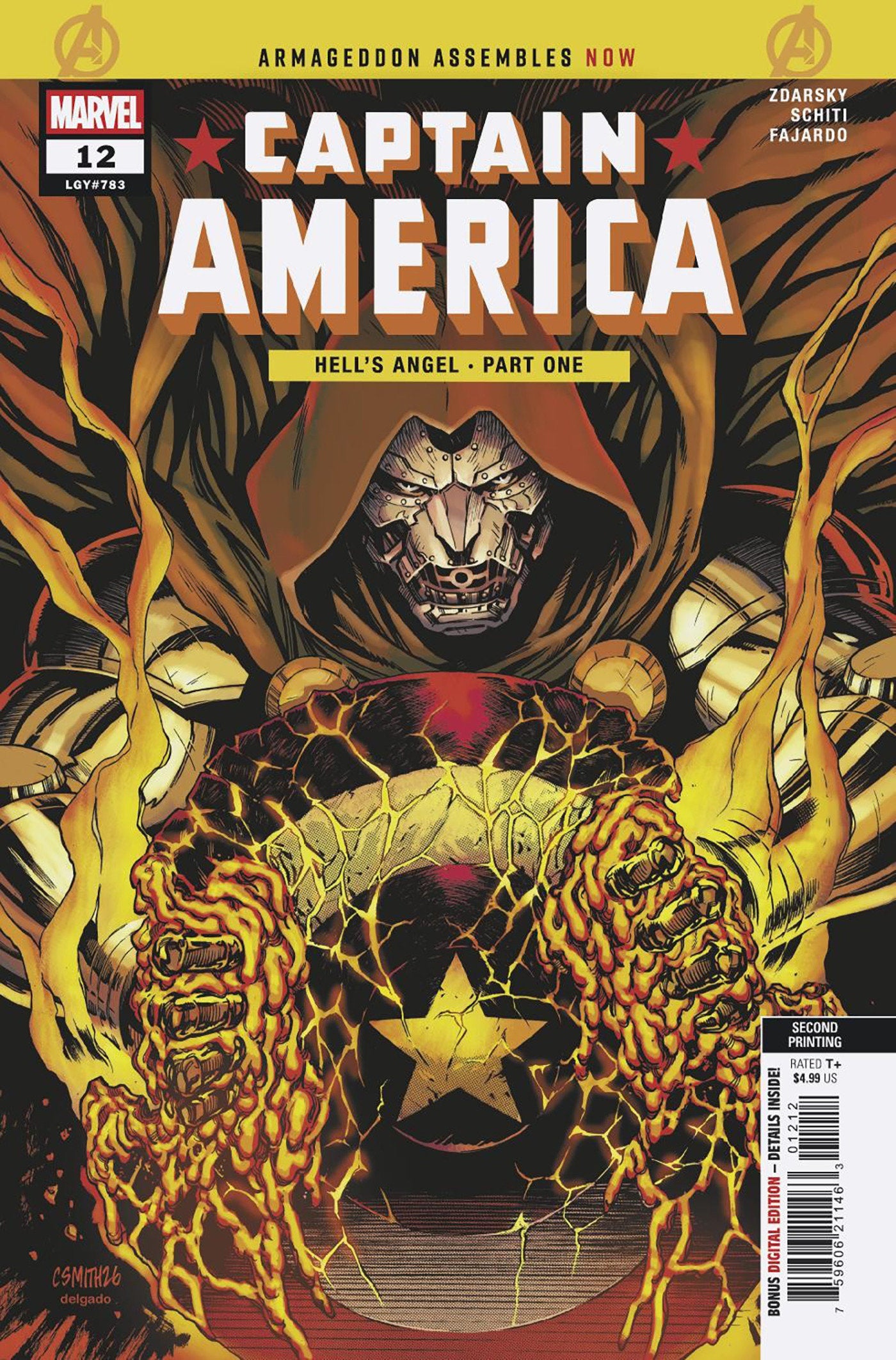 Captain America #12 Cory Smith 2nd Print MARVEL [Arm] 09/30/2026 | BD Cosmos