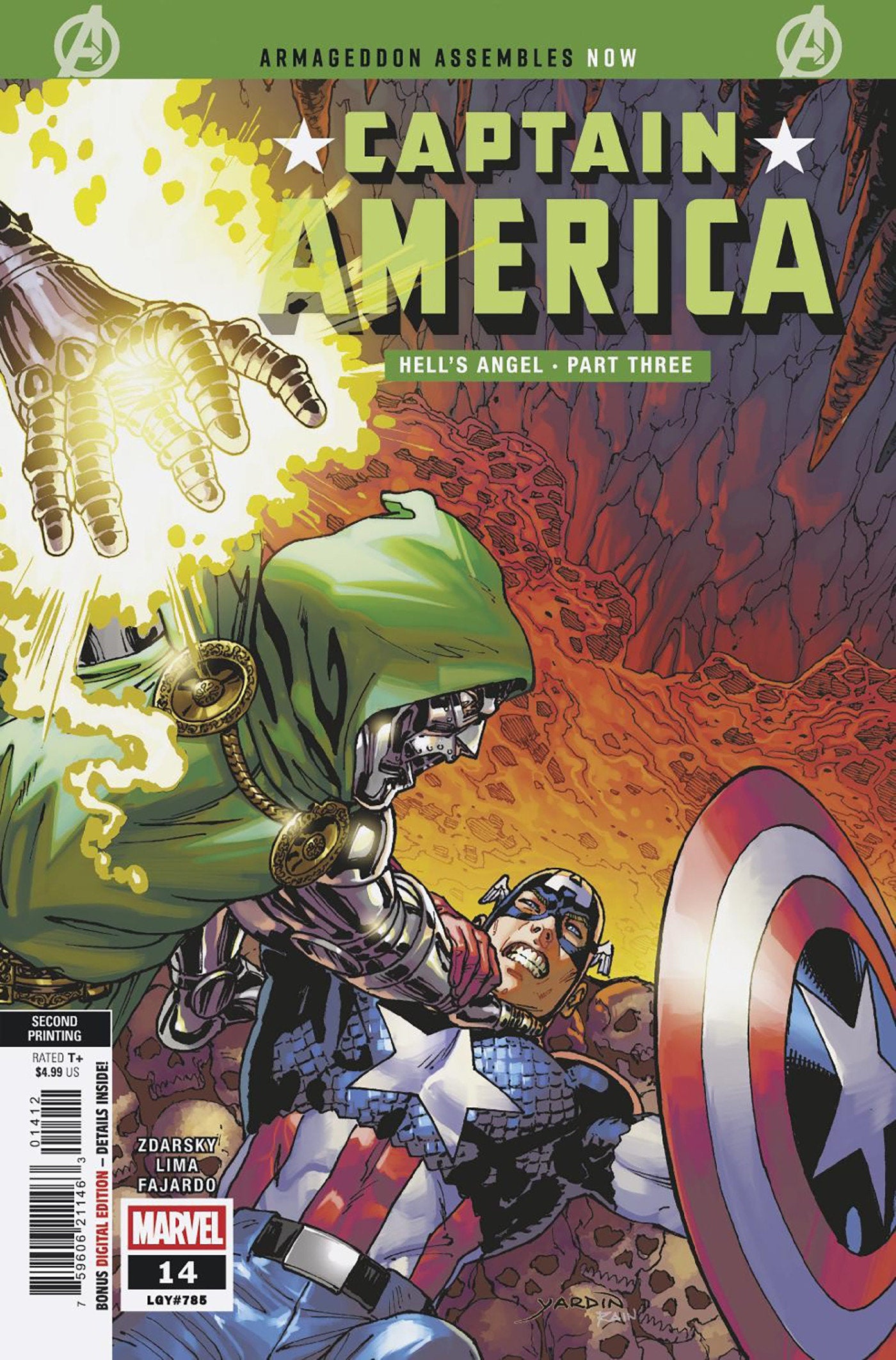 Captain America #14 David Yardin 2nd Print MARVEL [Arm] 09/30/2026 | BD Cosmos