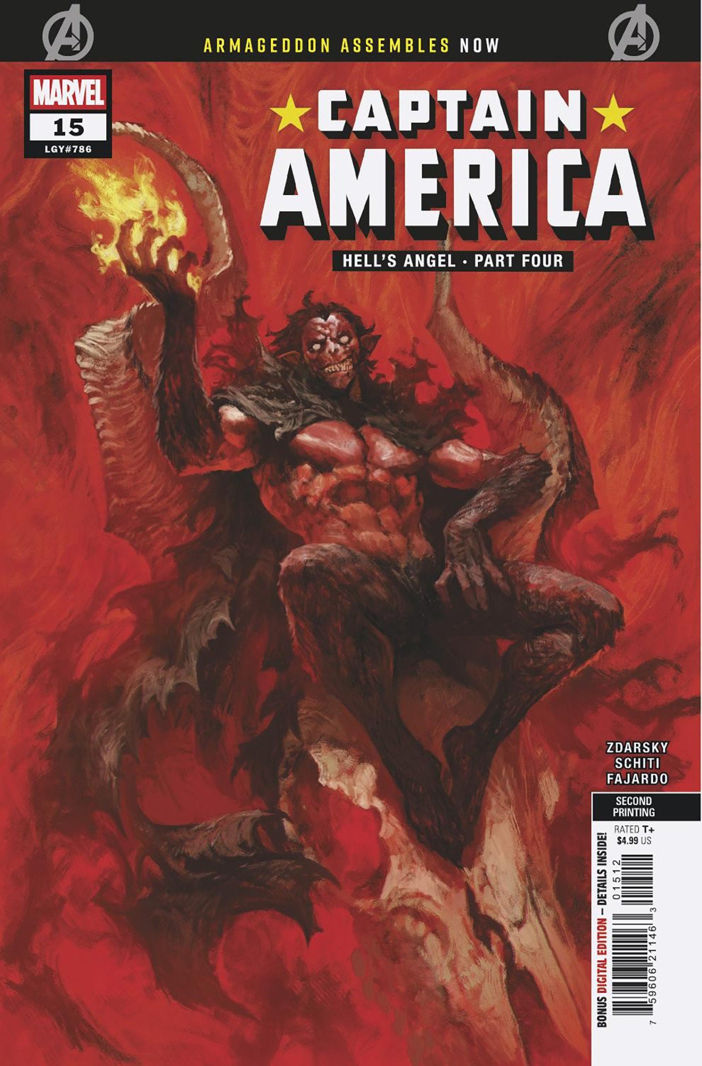 Captain America #15 2nd Print Marvel Skan 10/21/2026 | BD Cosmos