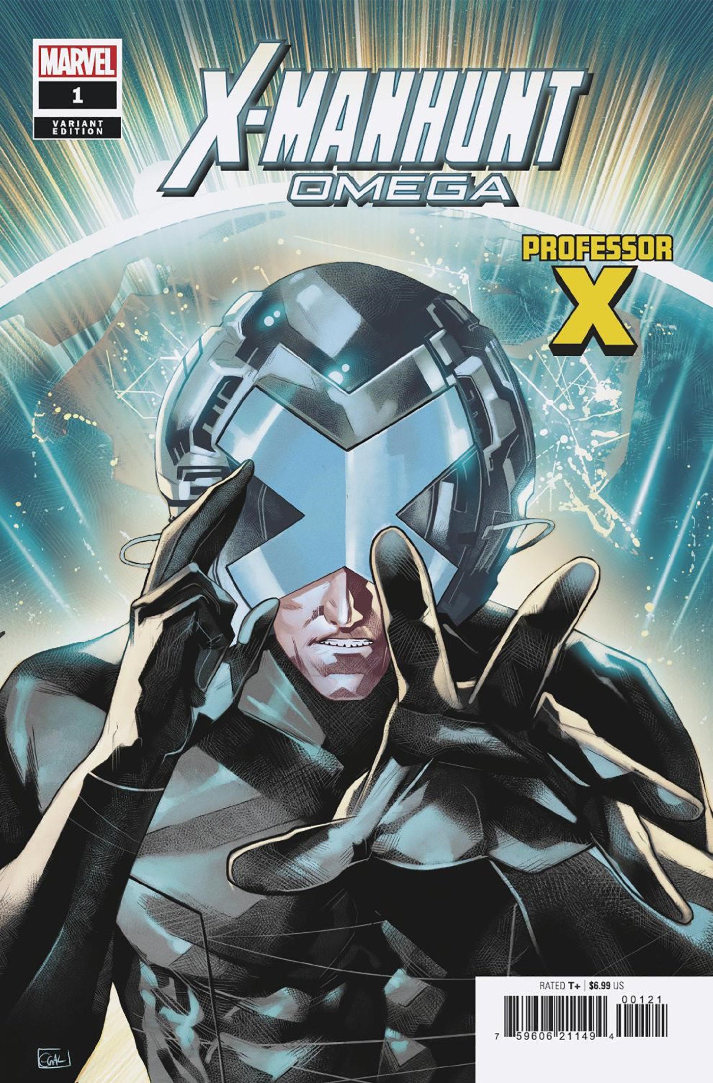 X-Manhunt Omega #1 Edwin Galmon Professor X Variant [Xmh] | BD Cosmos