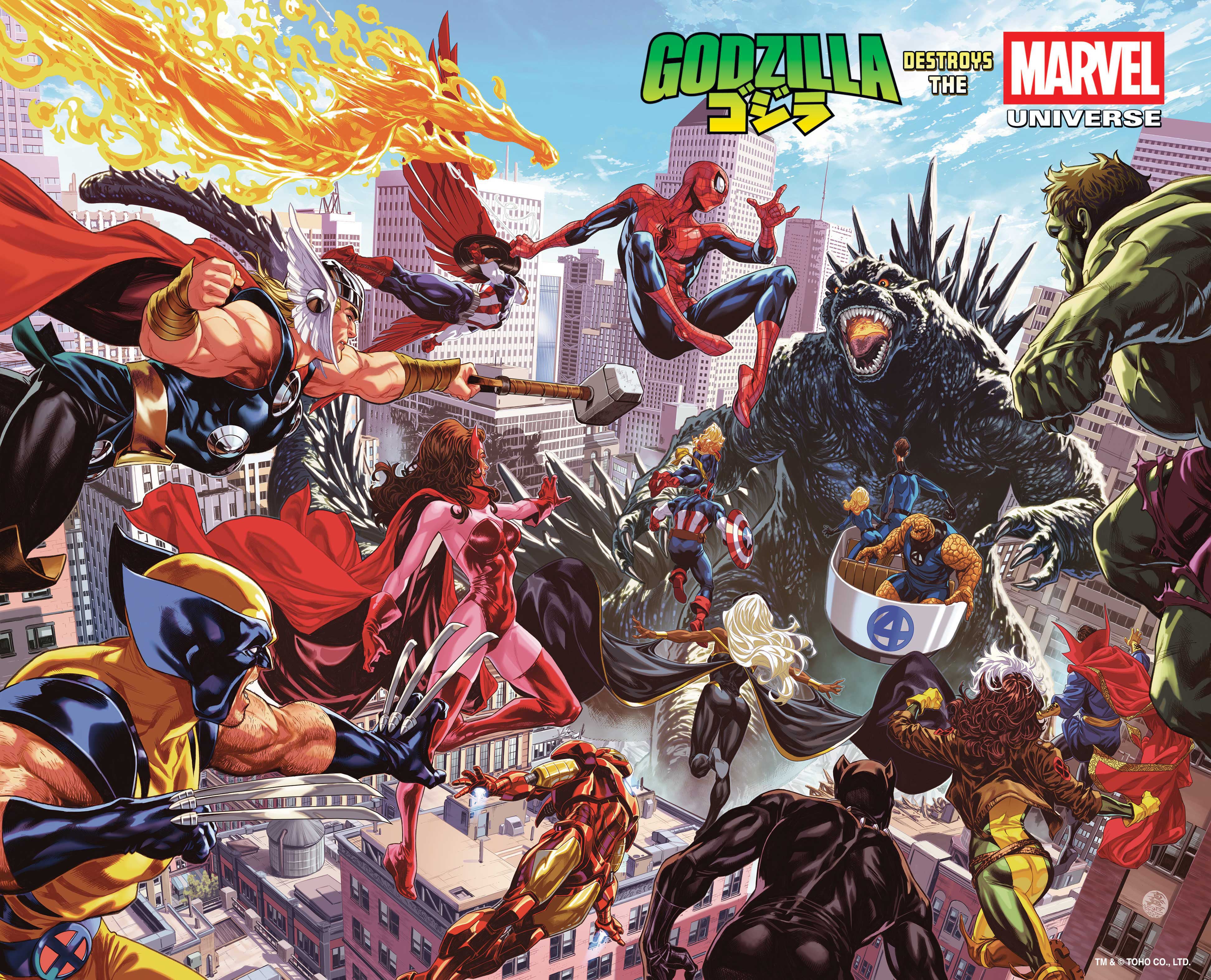 Godzilla Destroys Marvel Universe #1 MARVEL Wraparound 07/16/2025 | BD Cosmos