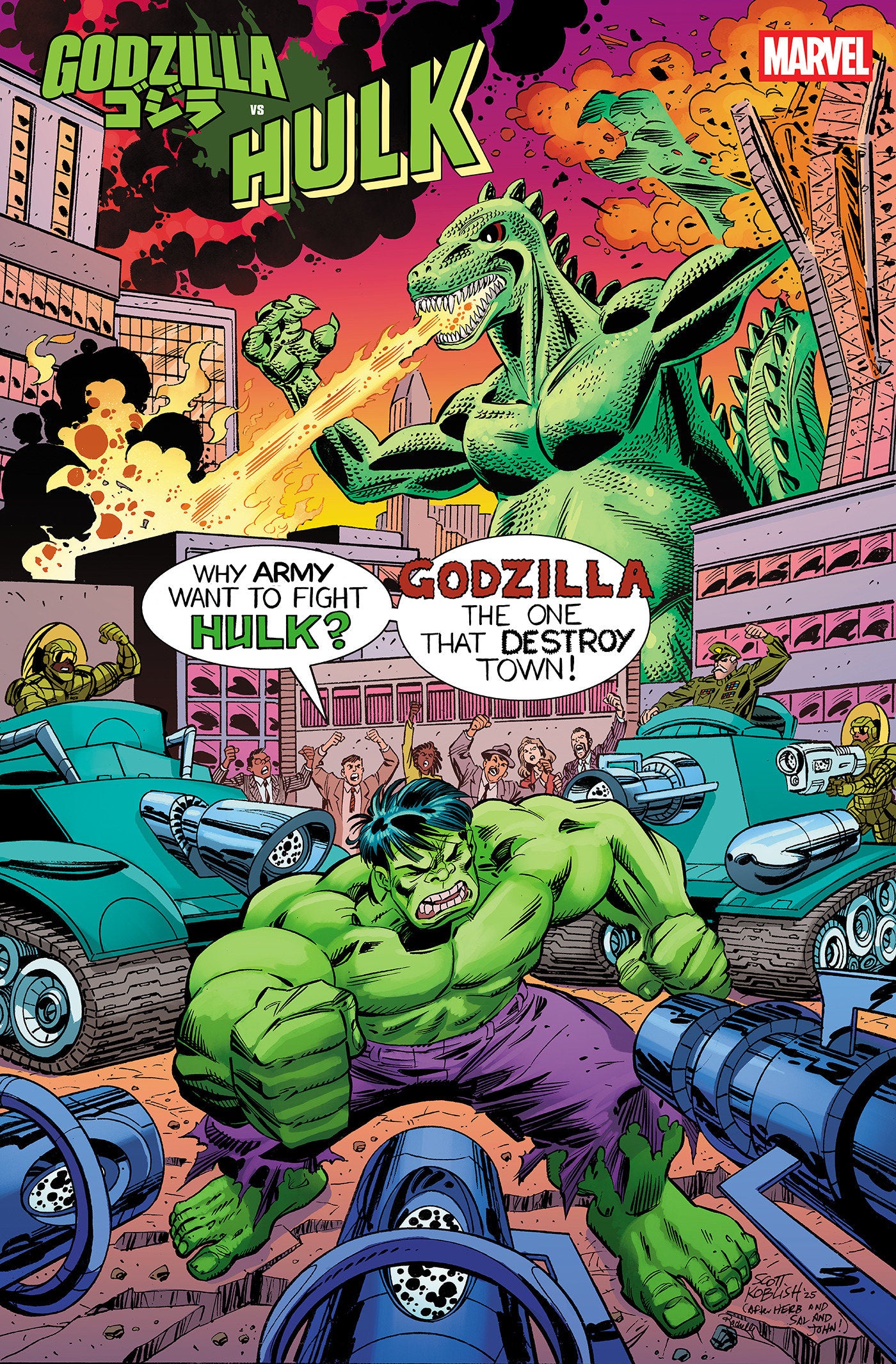 Godzilla vs. Hulk #1 Marvel Koblish Classic 04/16/2025 | BD Cosmos