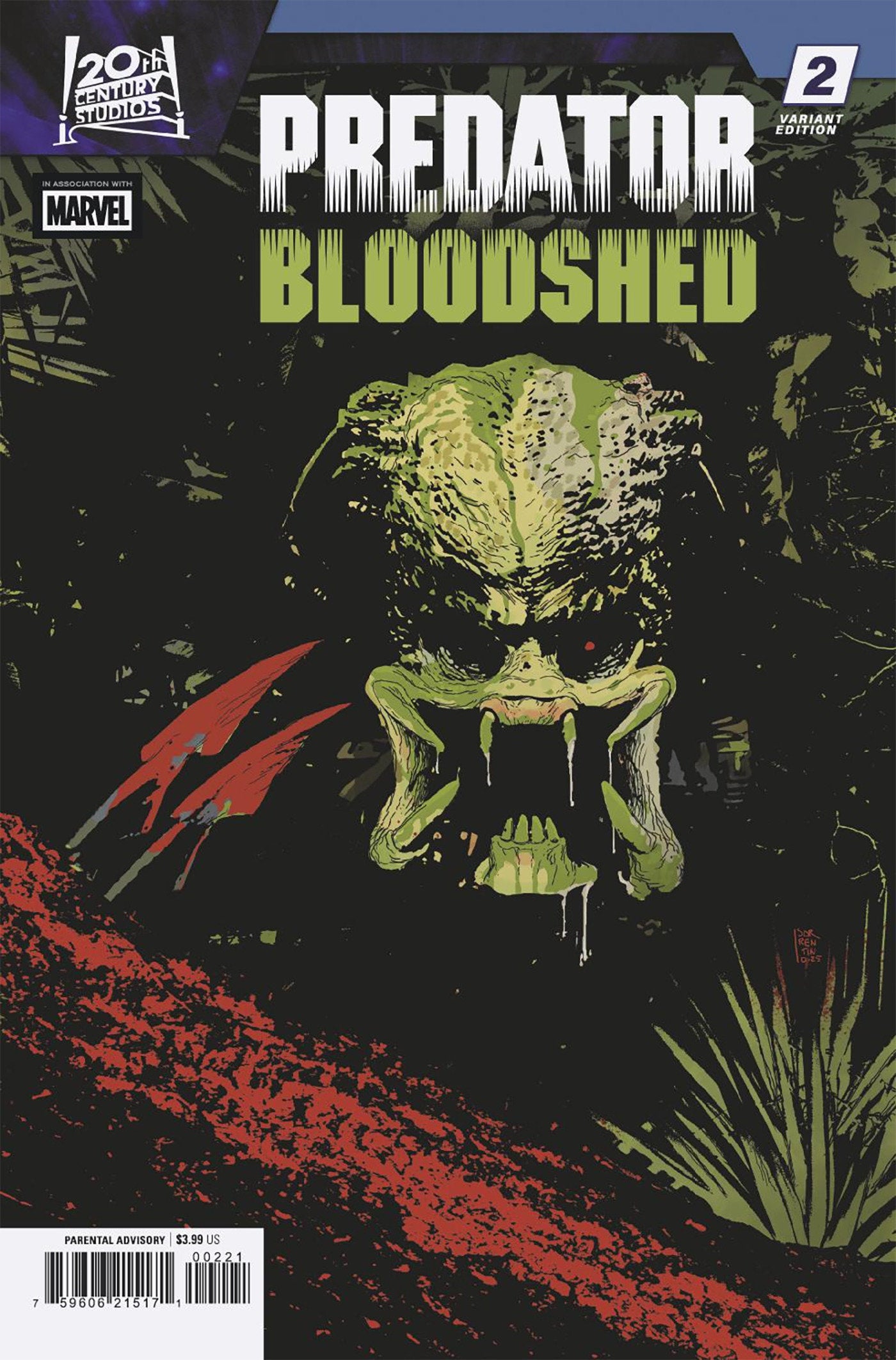 Predator: Bloodshed #2 Andrea Sorrentino Variant | BD Cosmos