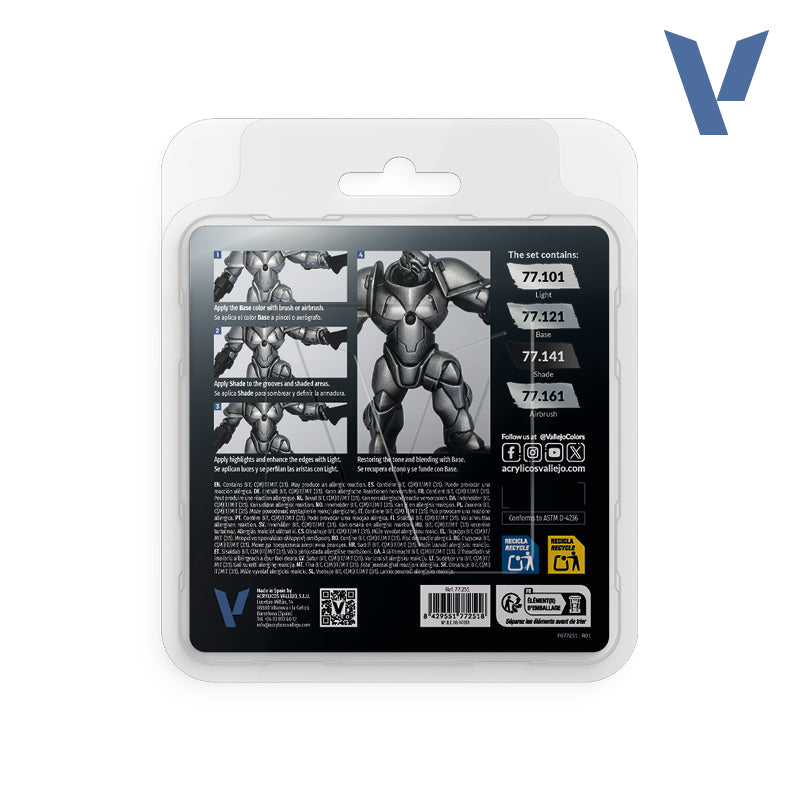 VALLEJO TRUE METALLIC METAL: STERLING SILVER PAINT SET | BD Cosmos