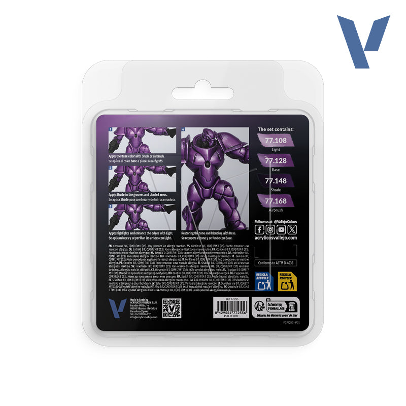 VALLEJO TRUE METALLIC METAL: AMETHYST PURPLE PAINT SET | BD Cosmos