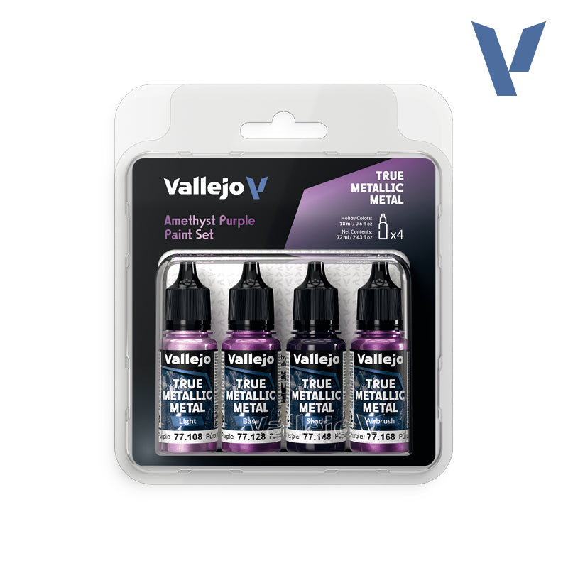 VALLEJO TRUE METALLIC METAL: AMETHYST PURPLE PAINT SET | BD Cosmos