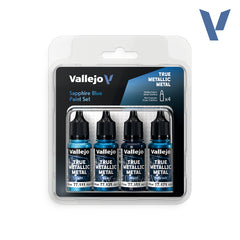 VALLEJO TRUE METALLIC METAL: SAPHIRE BLUE PAINT SET | BD Cosmos
