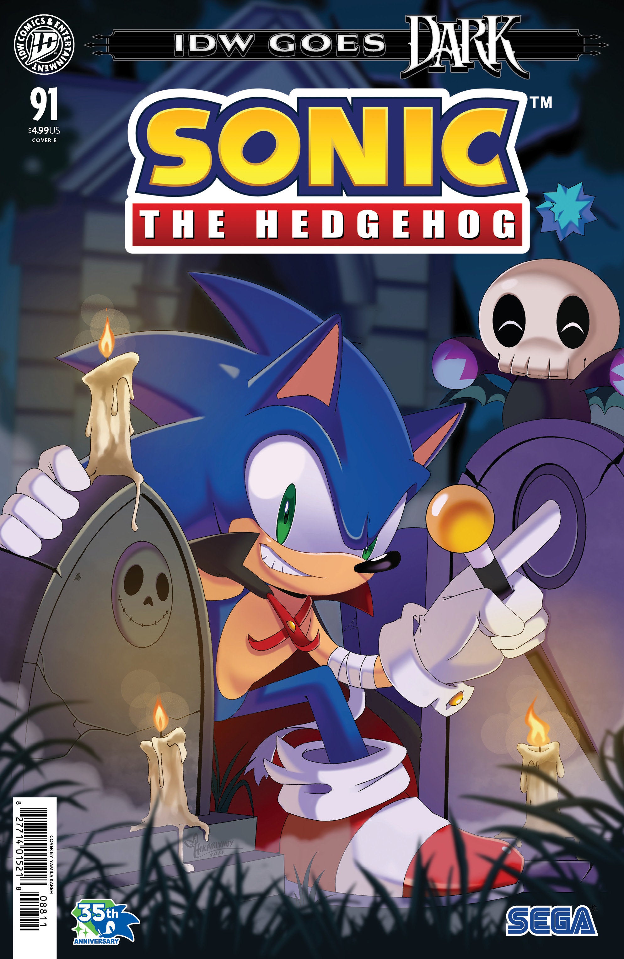 Sonic The Hedgehog #91 Variant E (Kareh Idw Goes Dark Variant) | BD Cosmos