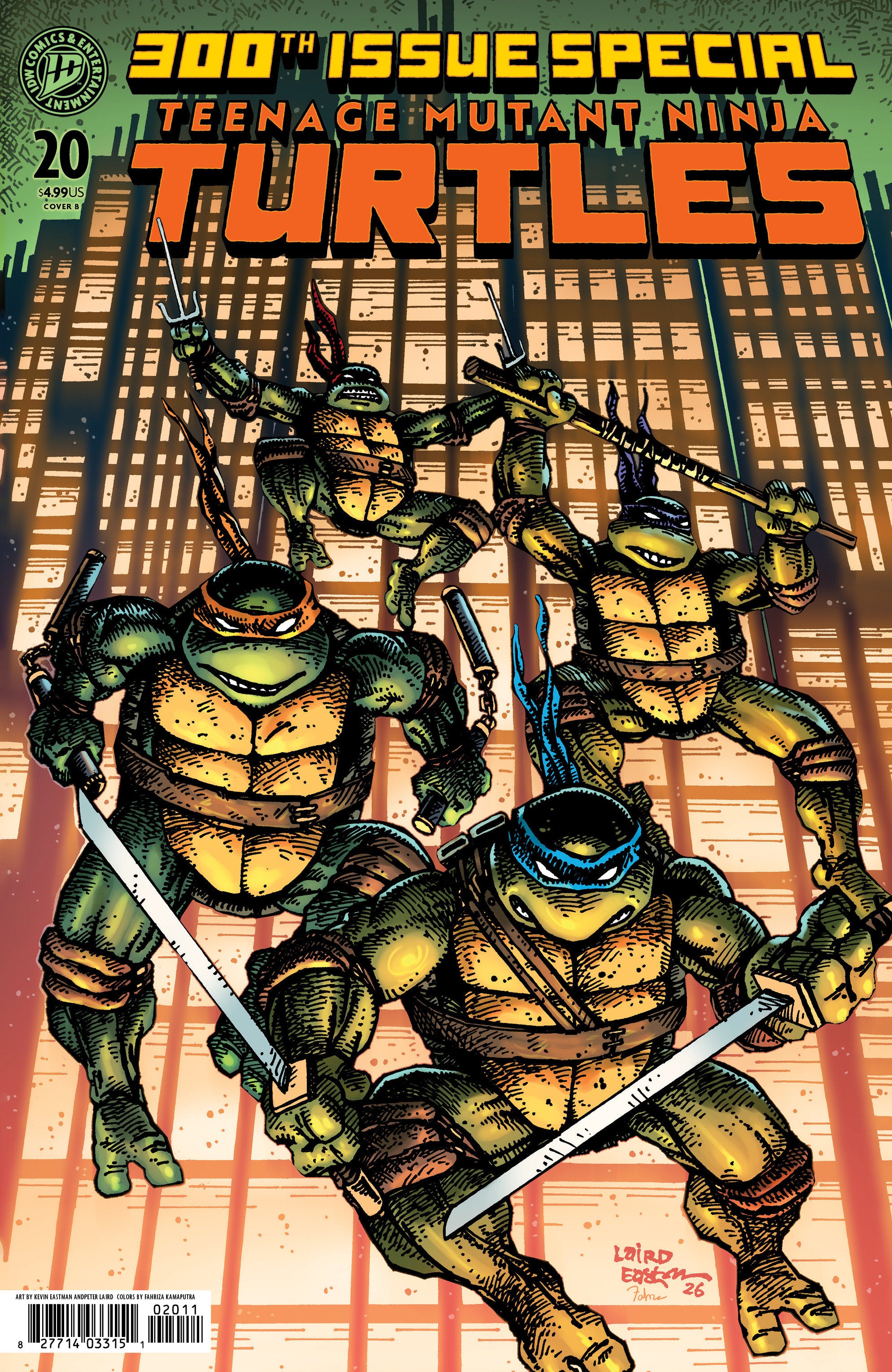 Teenage Mutant Ninja Turtles #20/#300th IDW B Eastman & Laird 07/22/2026 | BD Cosmos