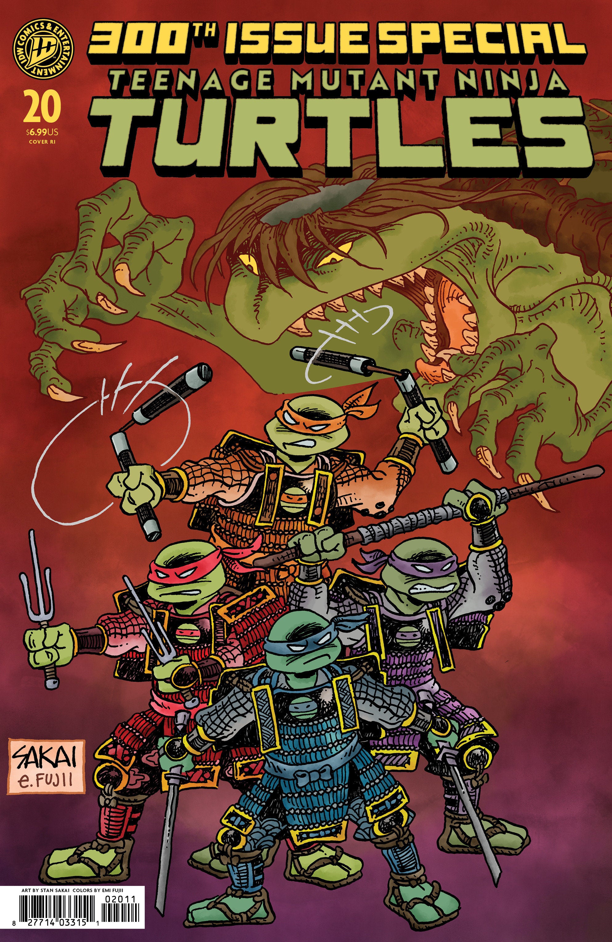 Teenage Mutant Ninja Turtles #20/#300th IDW 1:50 Sakai 07/22/2026 | BD Cosmos