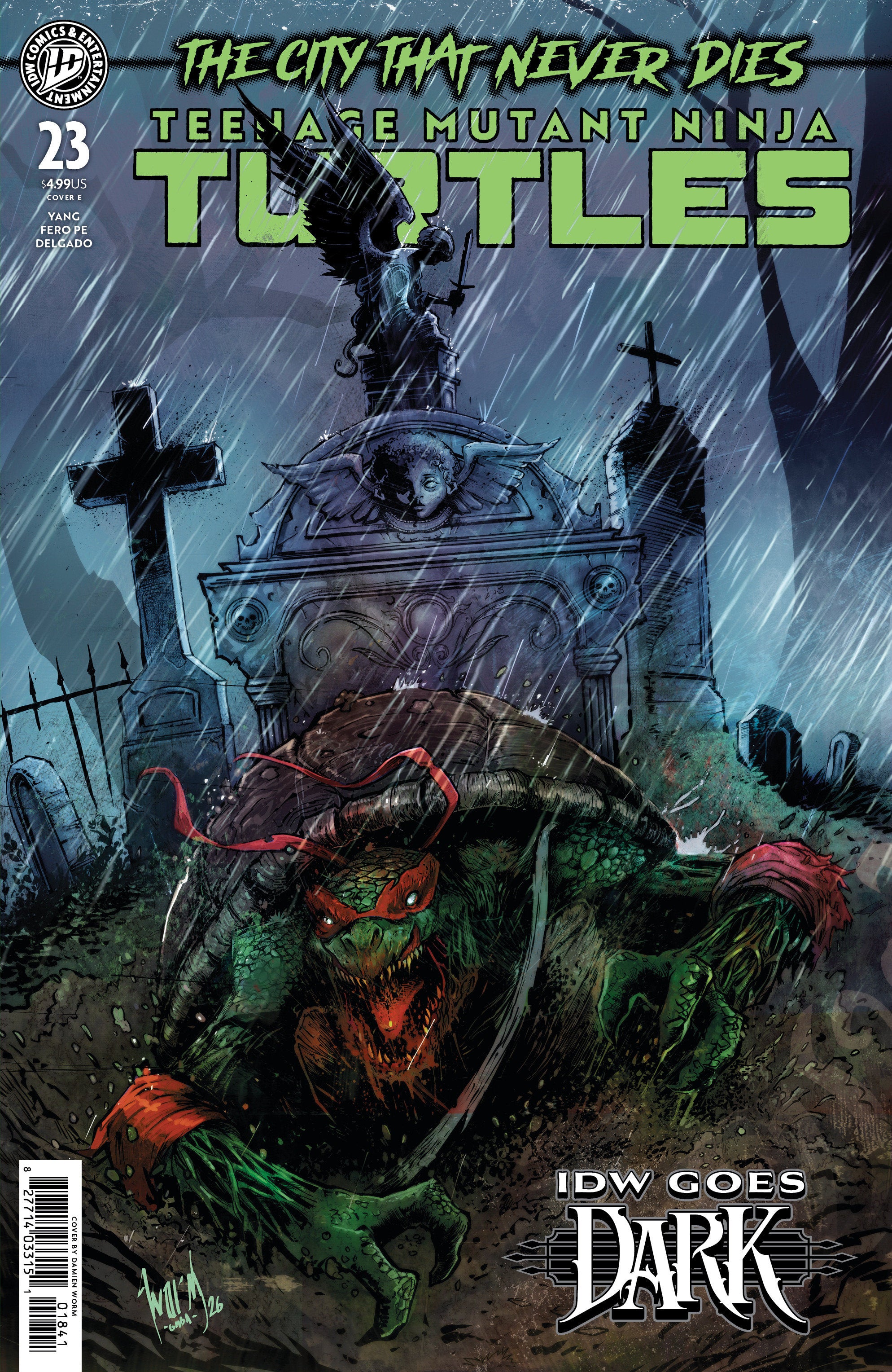 Teenage Mutant Ninja Turtles #23 Variant E (Damien Worm Idw Goes Dark Variant) | BD Cosmos