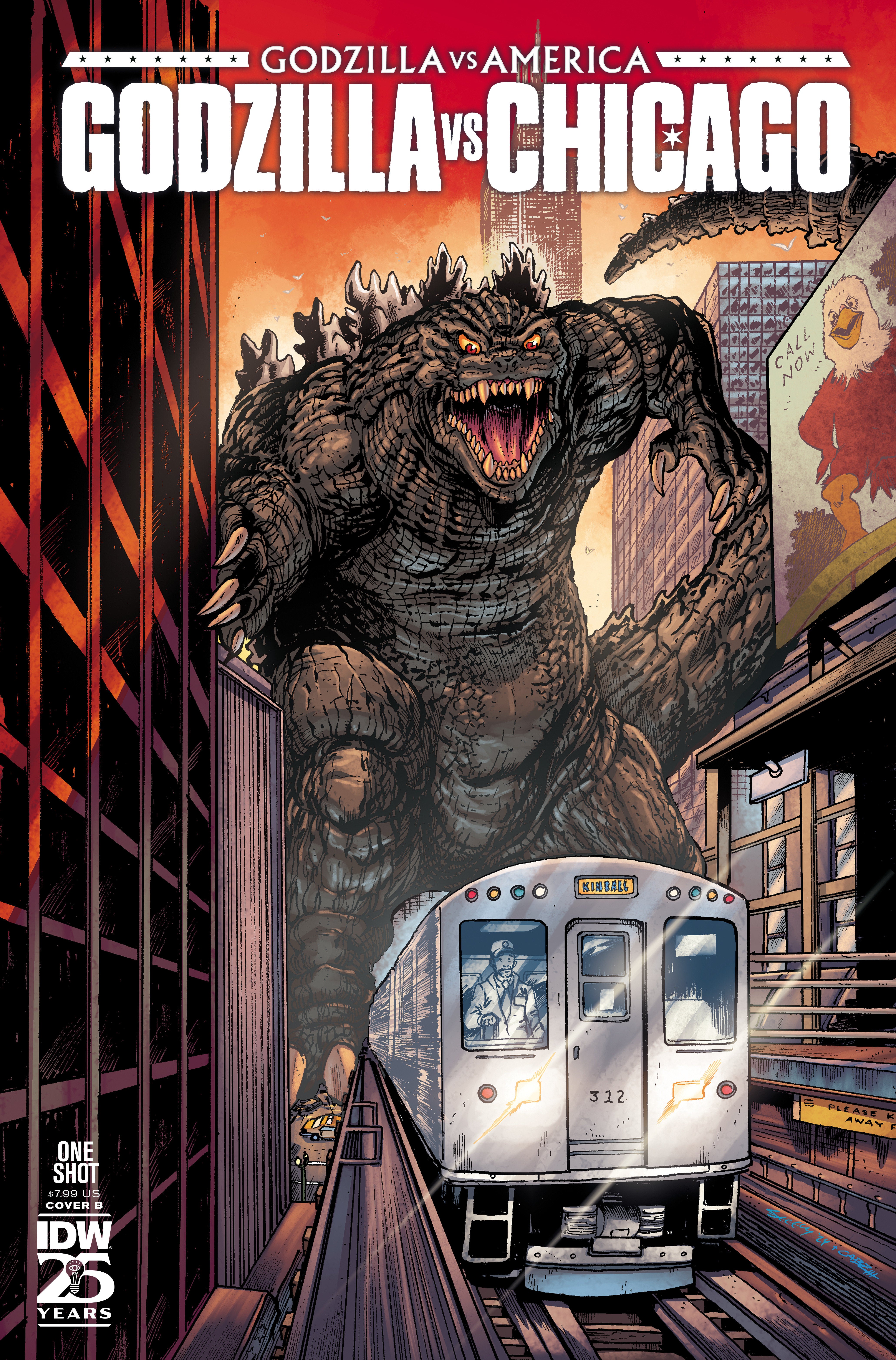 Godzilla vs. America Chicago IDW B Seeley Release 02/26/2025 | BD Cosmos