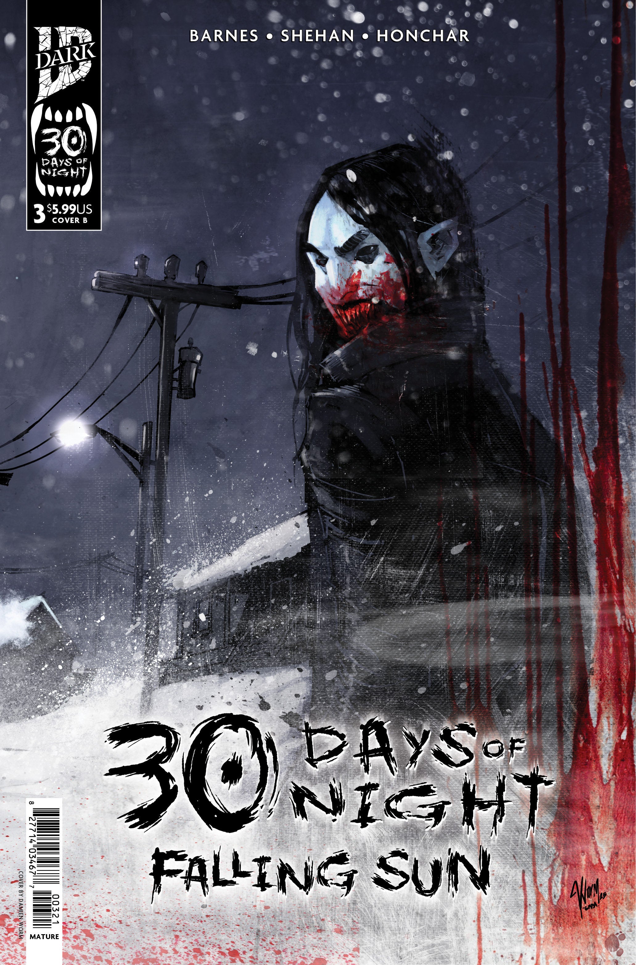 30 Days Of Night Falling Sun #3 IDW B Damien Worm 02/25/2026 | BD Cosmos