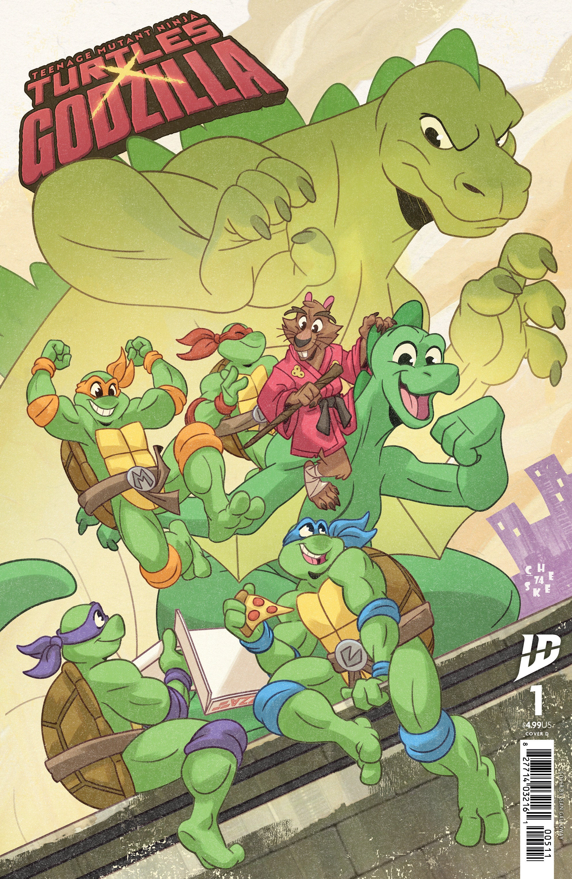 Teenage Mutant Ninja Turtles X Godzilla #1 Variant D (Galloway) | BD Cosmos