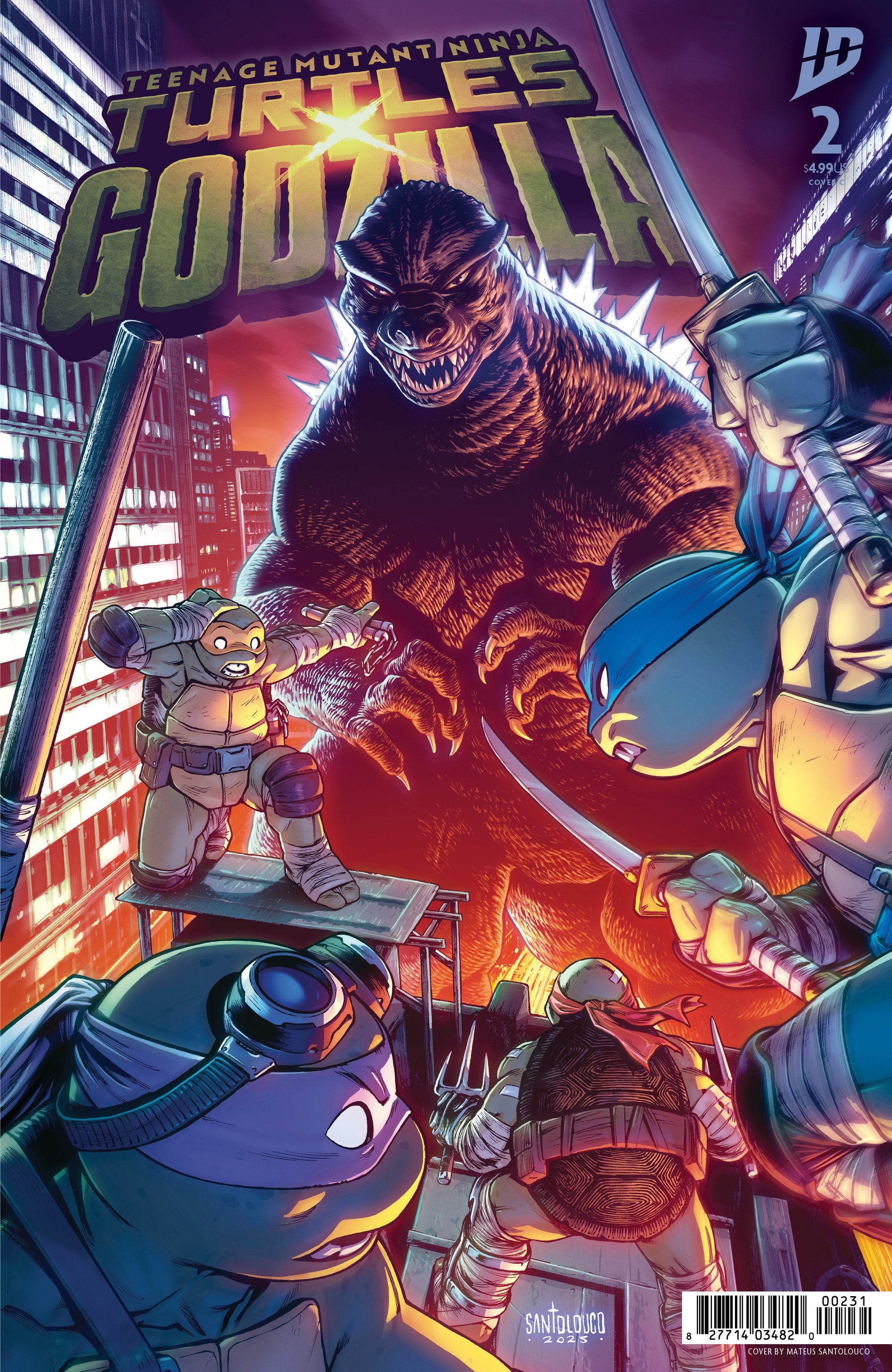 Teenage Mutant Ninja Turtles X Godzilla #2 IDW C Santolouco 01/07/2026 | BD Cosmos