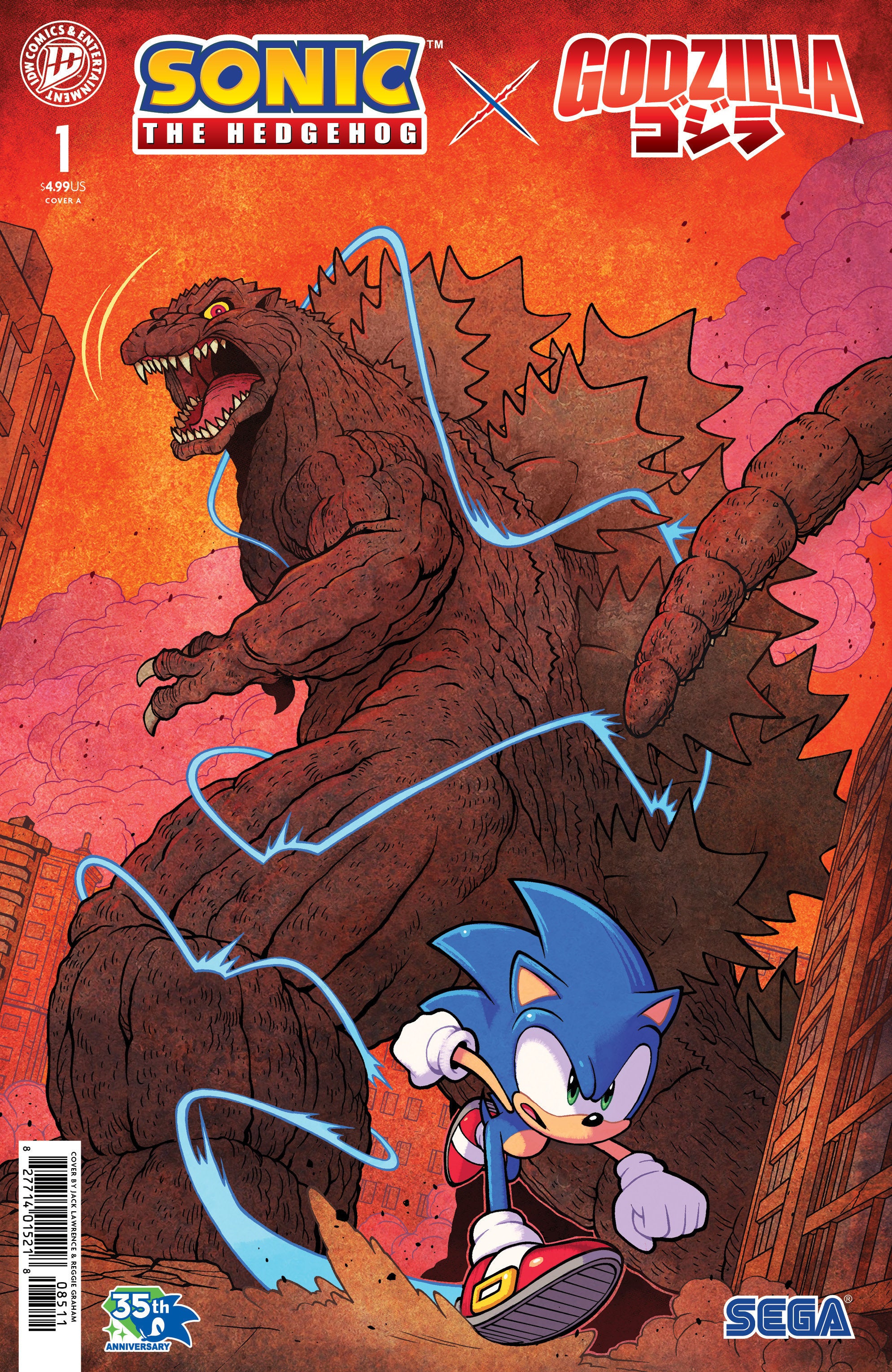 Sonic The Hedgehog X Godzilla #1 IDW A Lawrence 07/15/2026 | BD Cosmos
