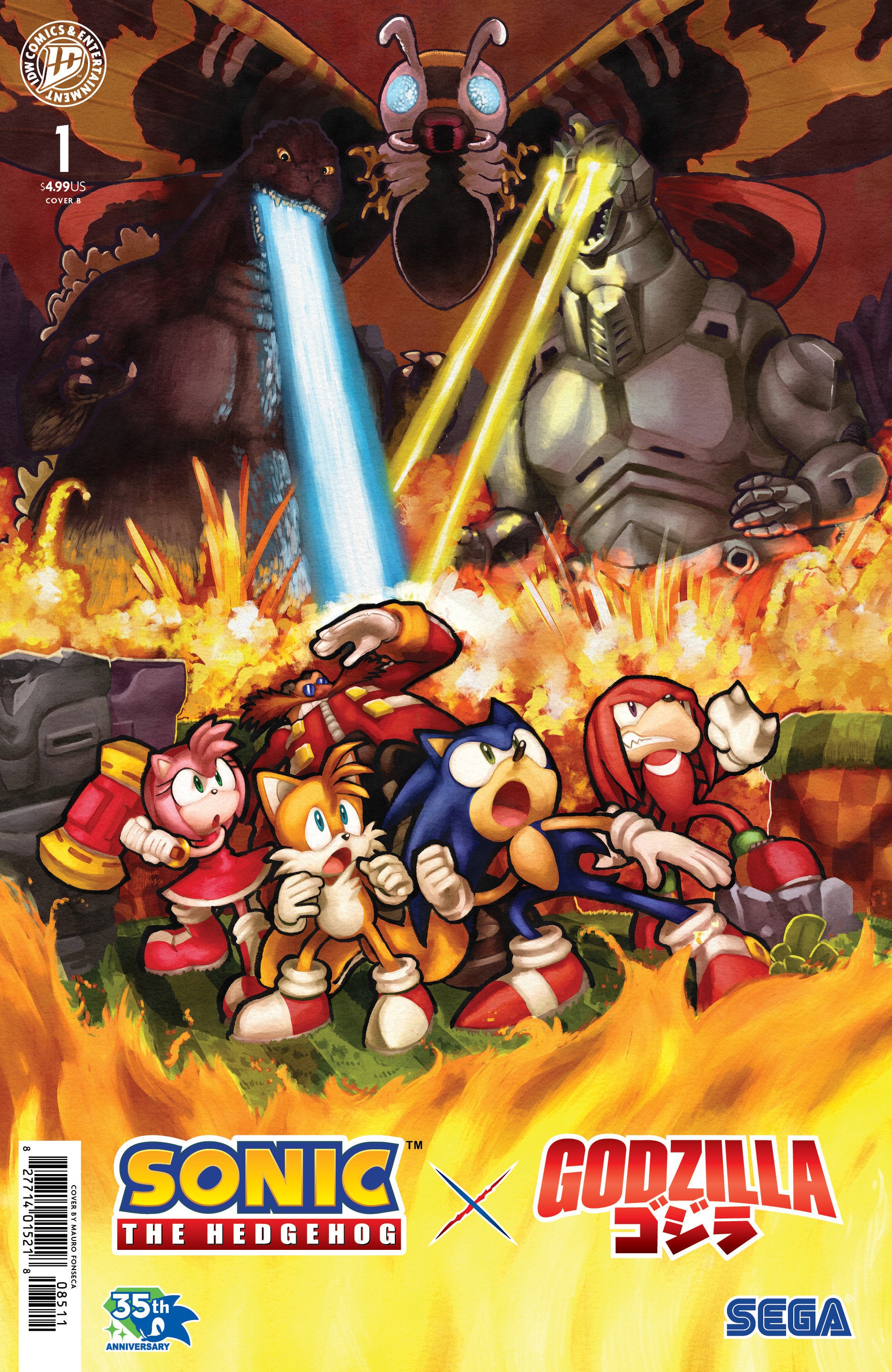 Sonic The Hedgehog X Godzilla #1 IDW B Fonseca 07/15/2026 | BD Cosmos