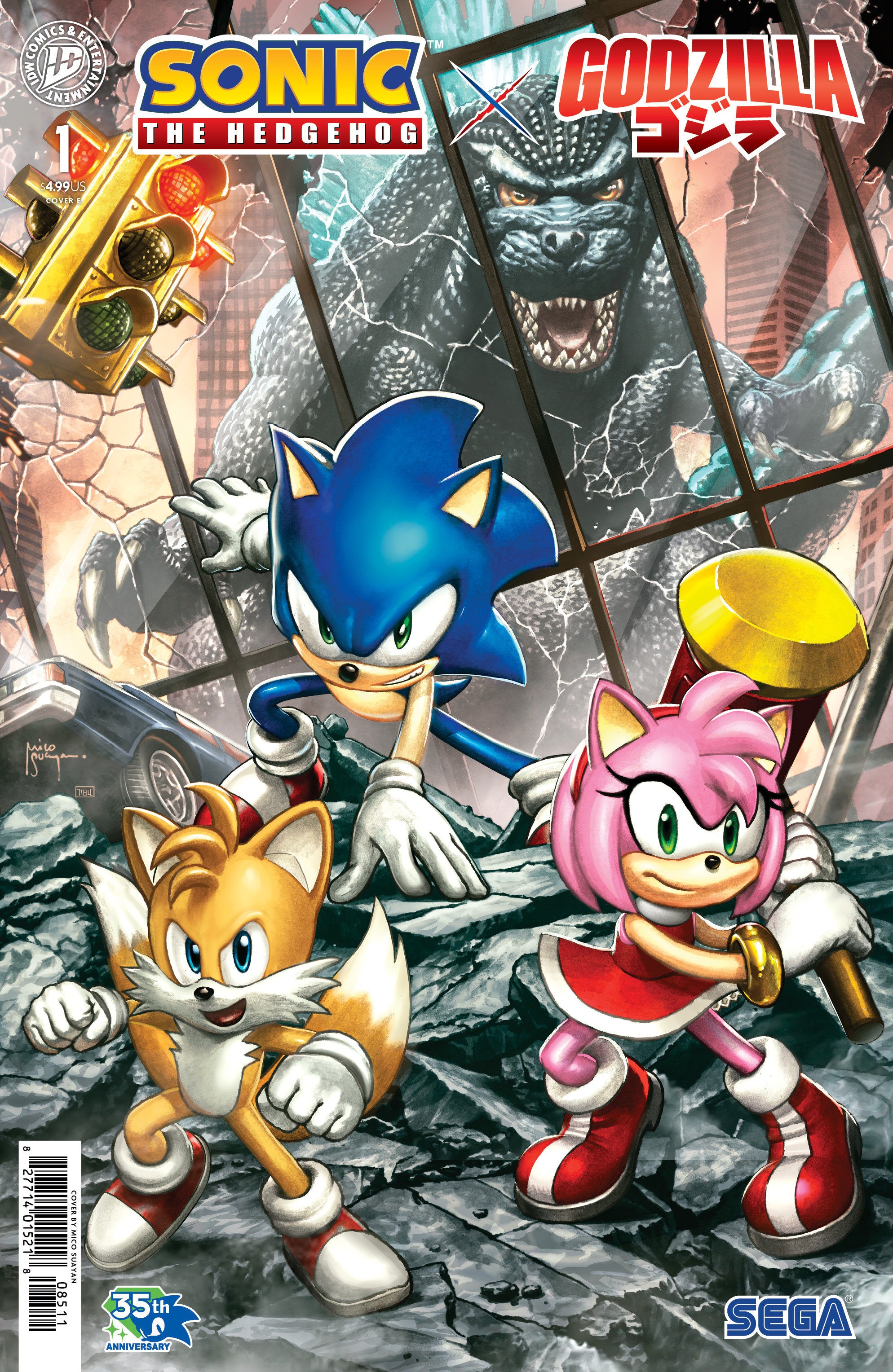Sonic The Hedgehog X Godzilla #1 IDW E Suayan 07/15/2026 | BD Cosmos