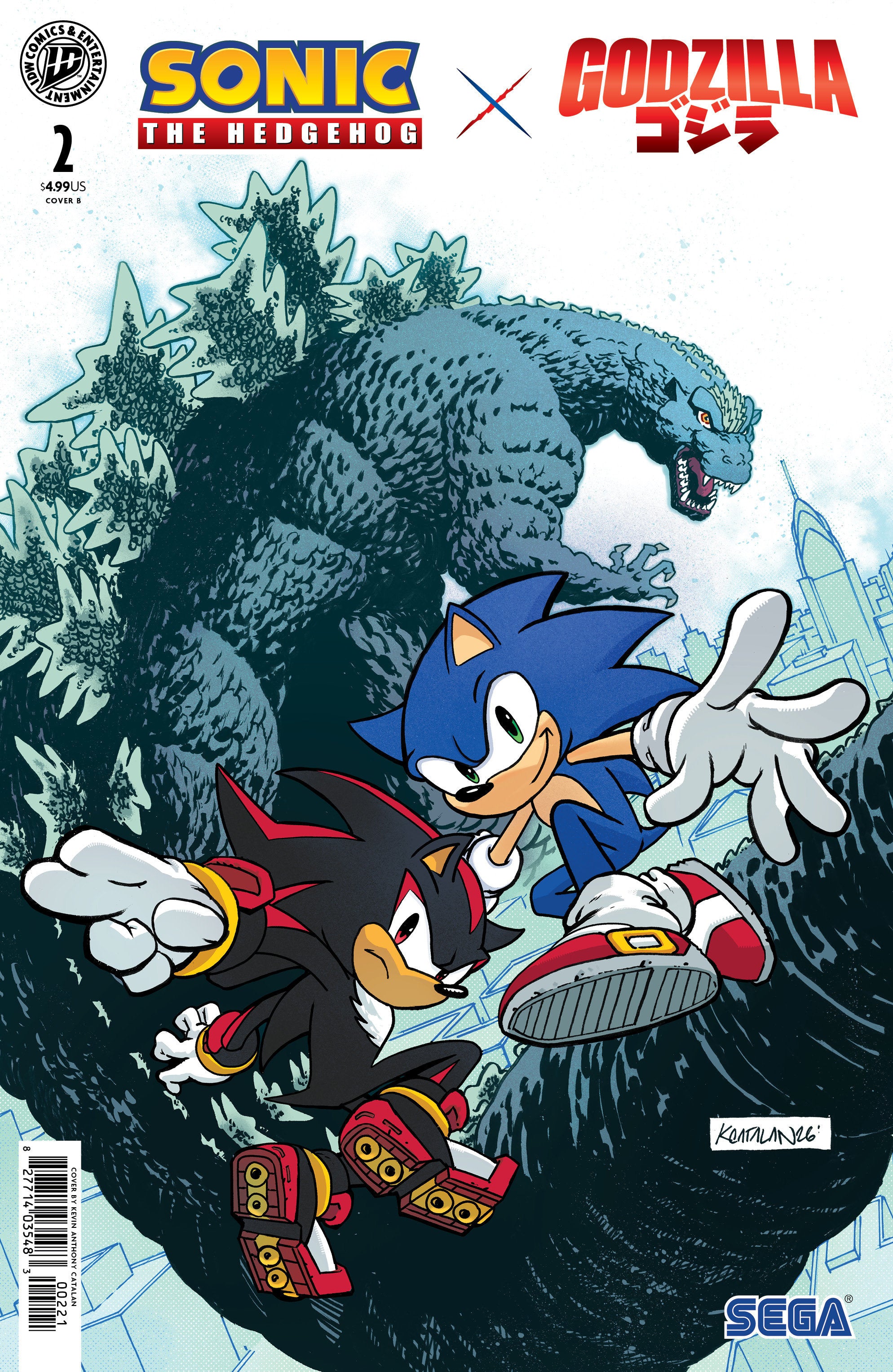 Sonic The Hedgehog X Godzilla #2 IDW B Catalan 09/02/2026 | BD Cosmos
