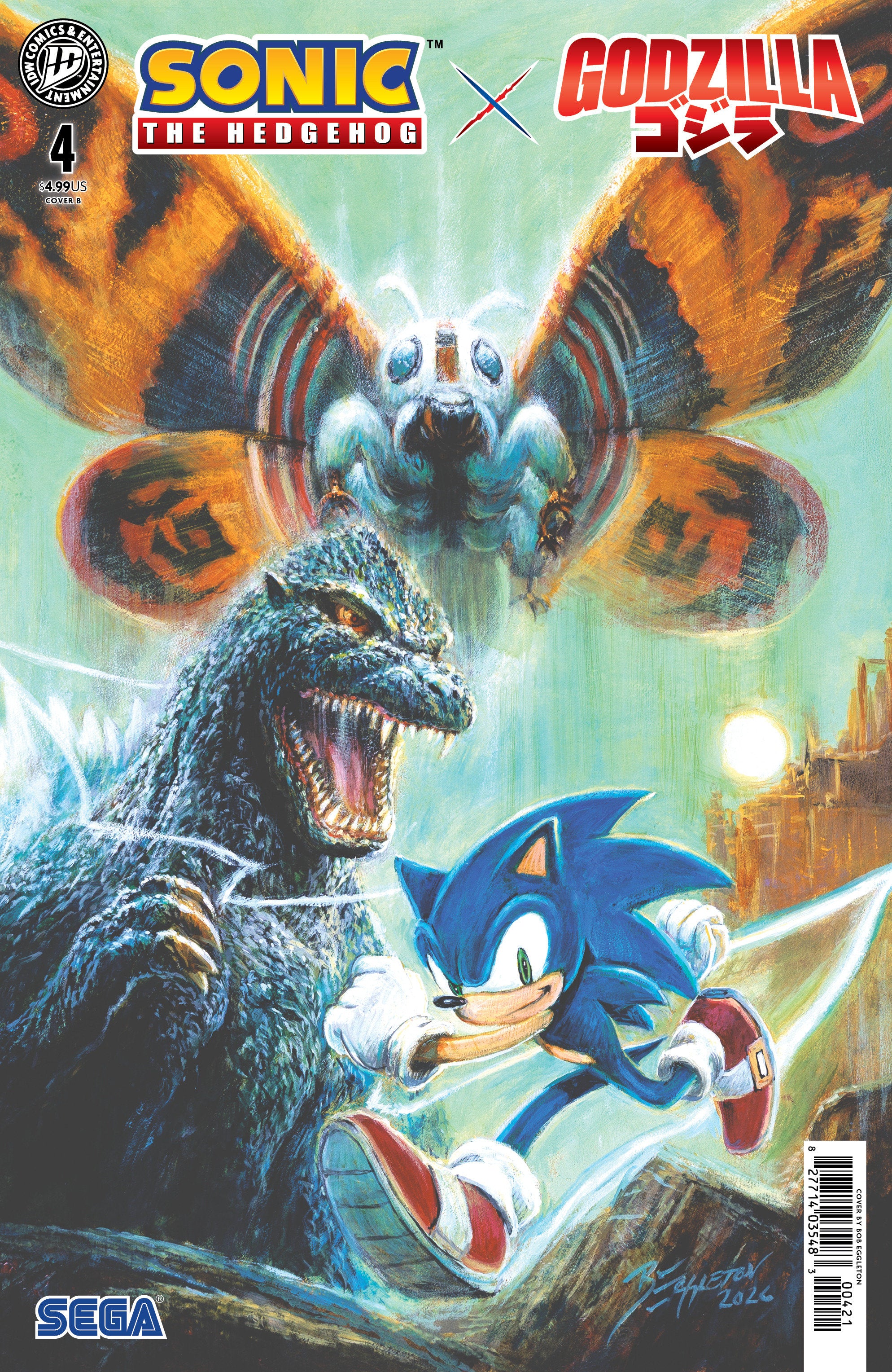 Sonic The Hedgehog X Godzilla #4 IDW B Eggleton 11/11/2026 | BD Cosmos