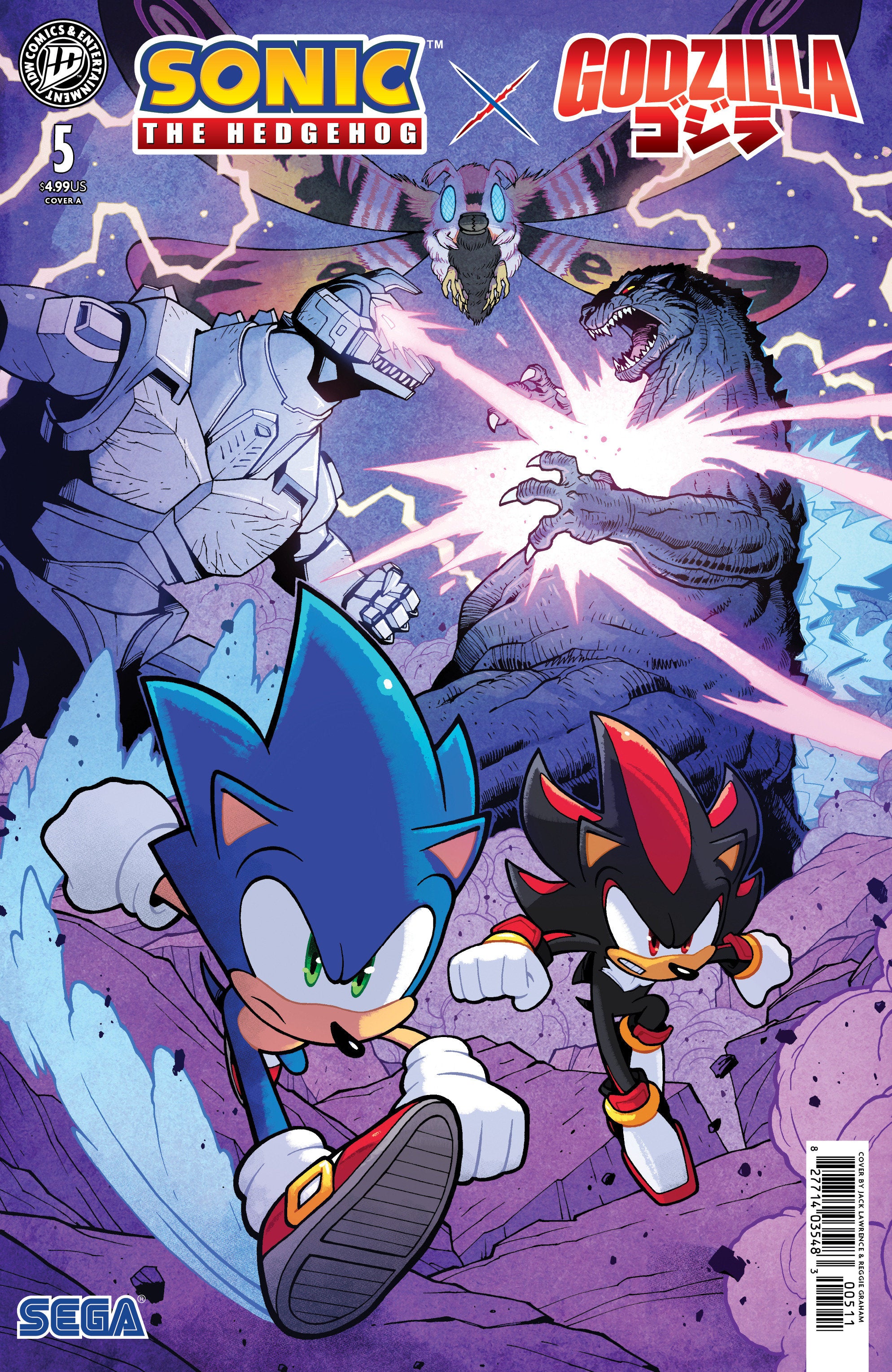 Sonic The Hedgehog X Godzilla #5 IDW A Lawrence 12/16/2026 | BD Cosmos