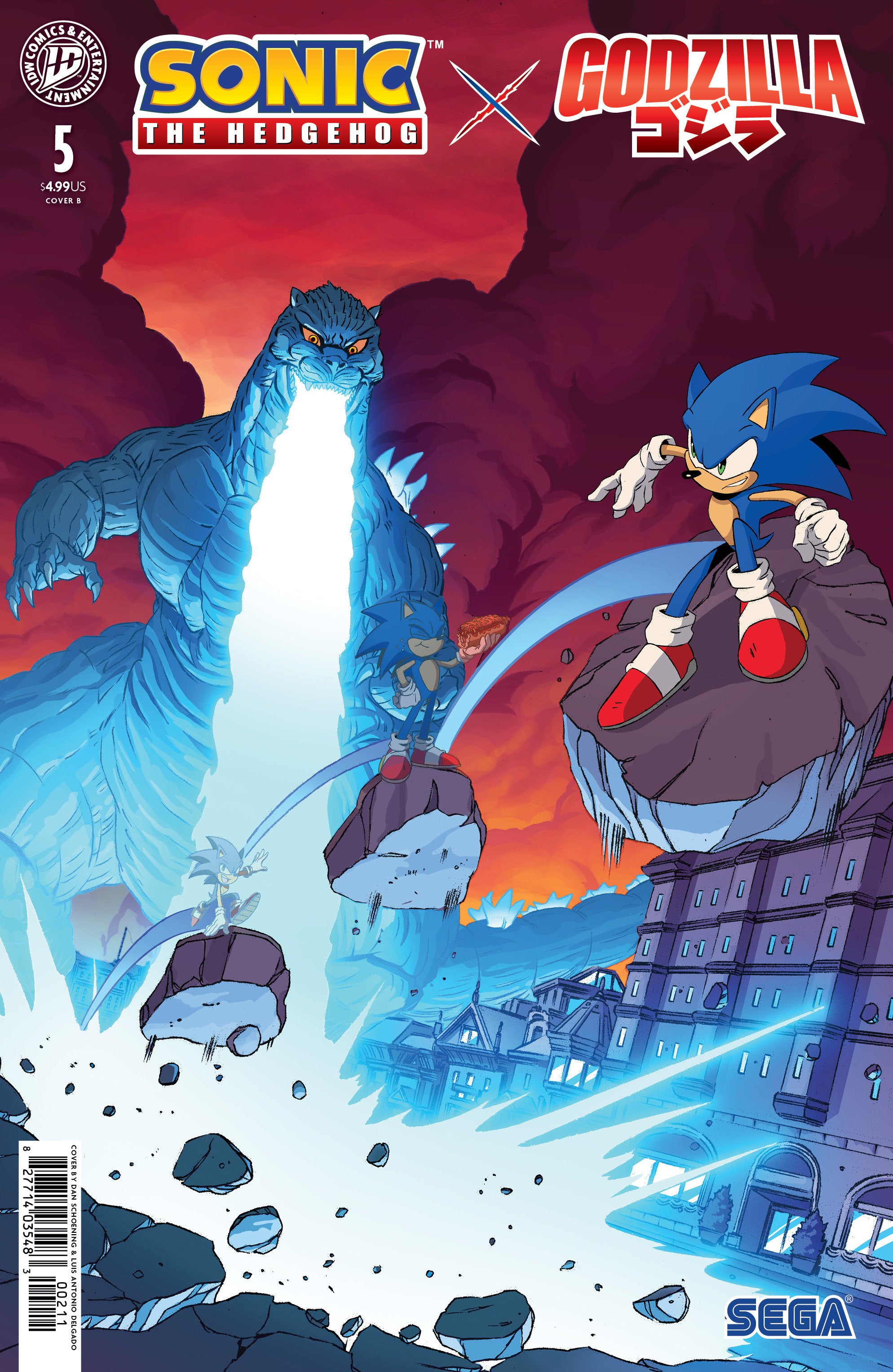 Sonic The Hedgehog X Godzilla #5 IDW B Schoening 12/16/2026 | BD Cosmos
