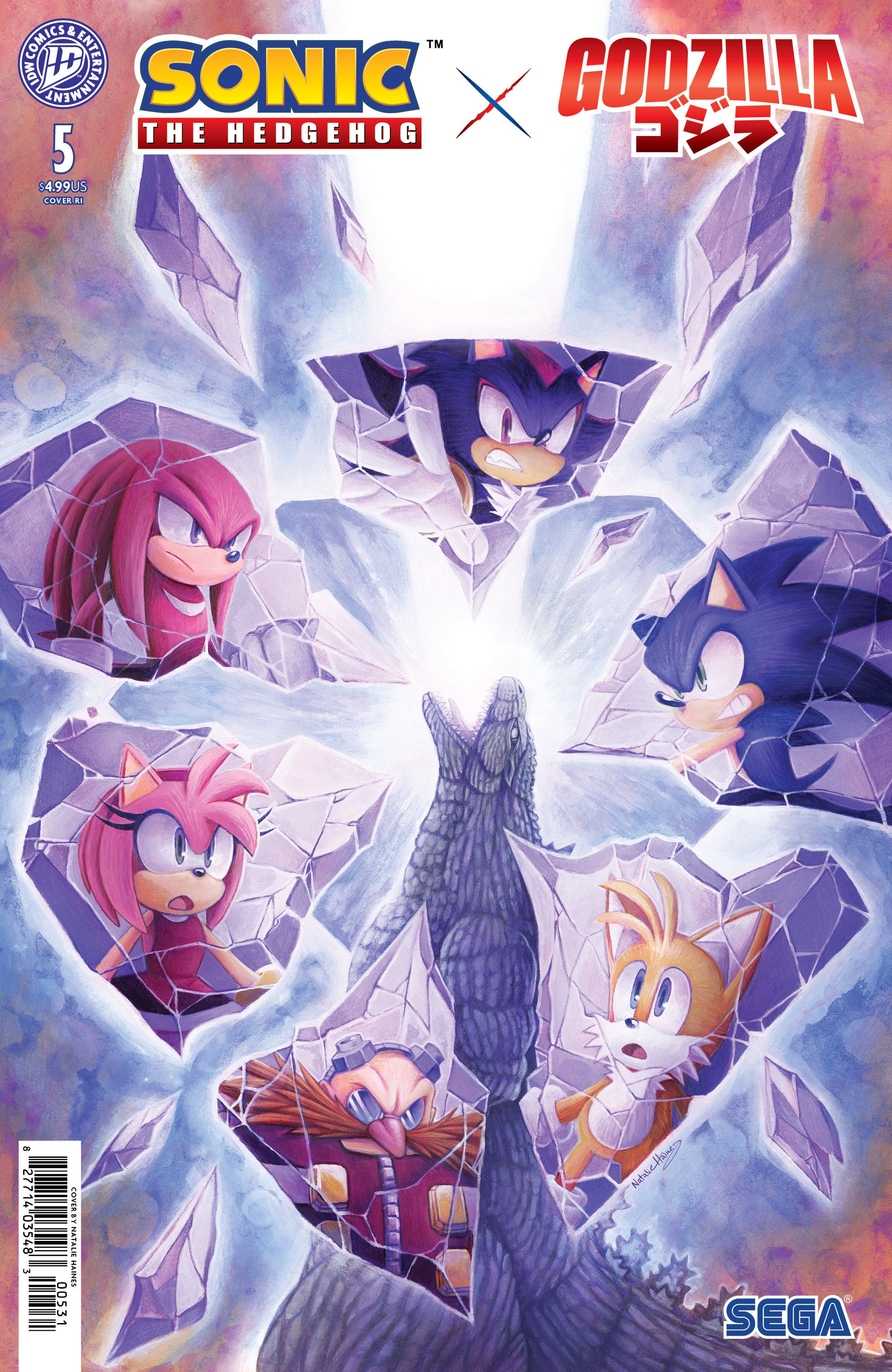 Sonic The Hedgehog X Godzilla #5 IDW 1:15 Haines 12/16/2026 | BD Cosmos